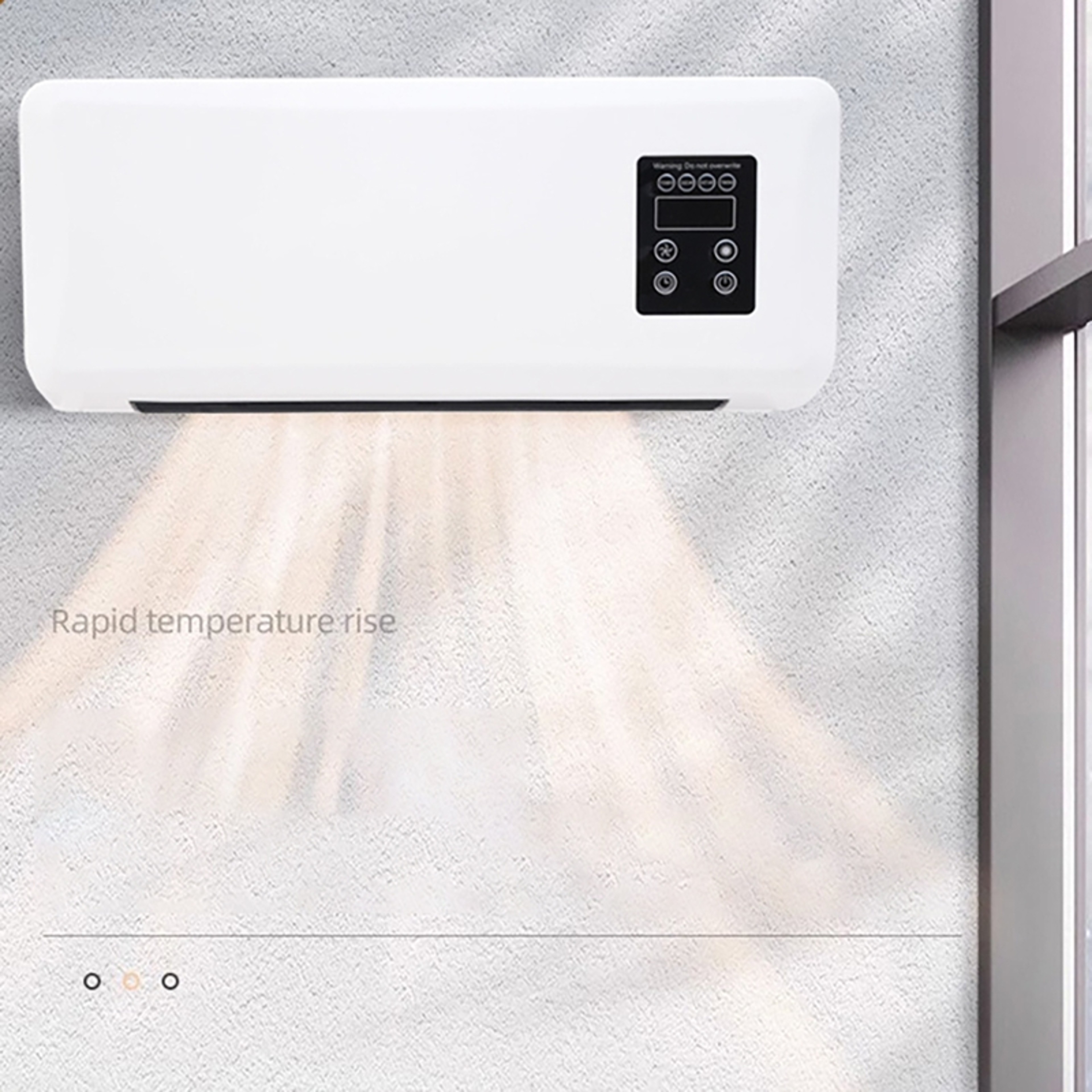 Smart Wall Mounted Portable Heater with Remote Fast Heating Electric Fan Heater for Bedroom Bathroom – view 5