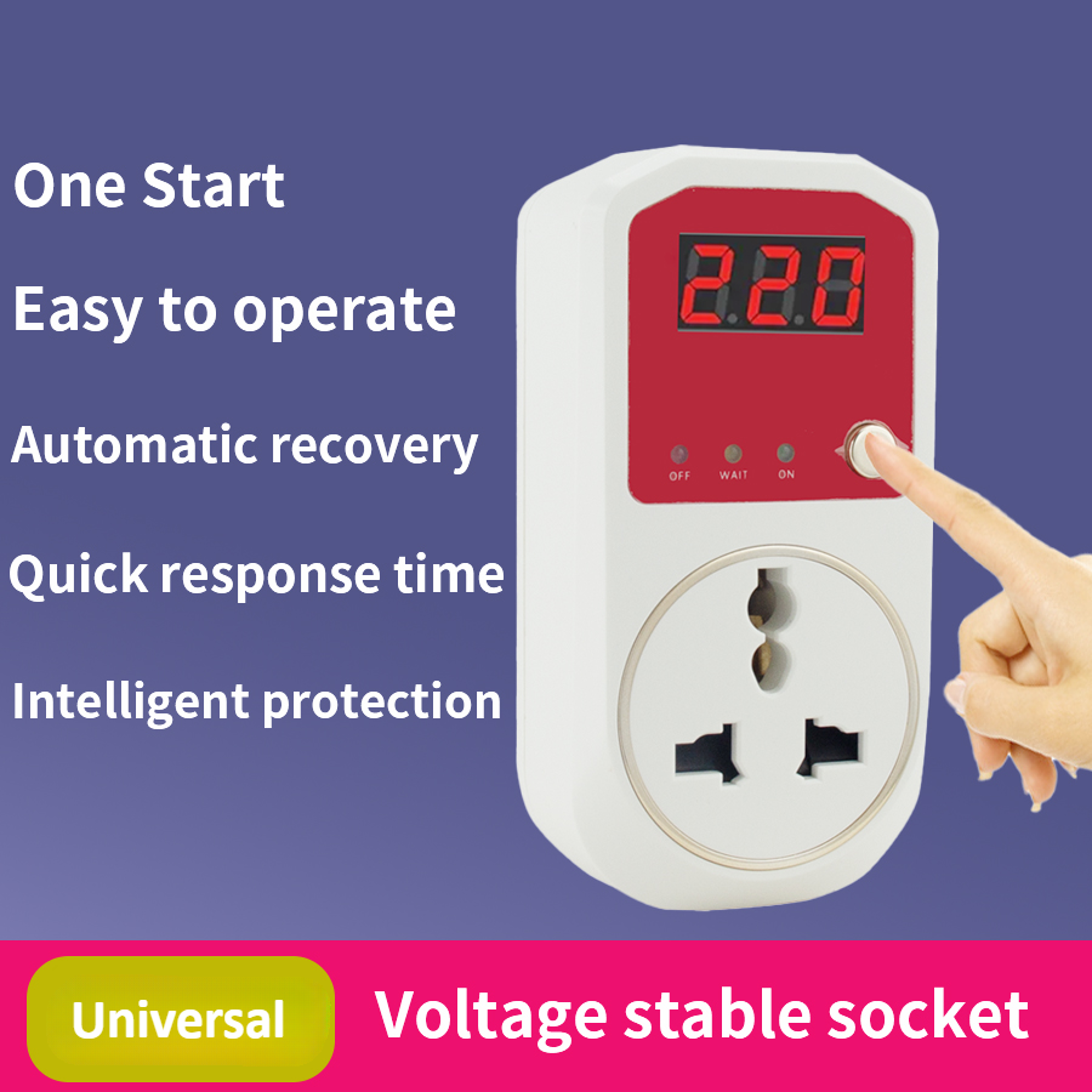 High Precision Voltage Protector Socket Plug Surge Guard for Appliances – view 2