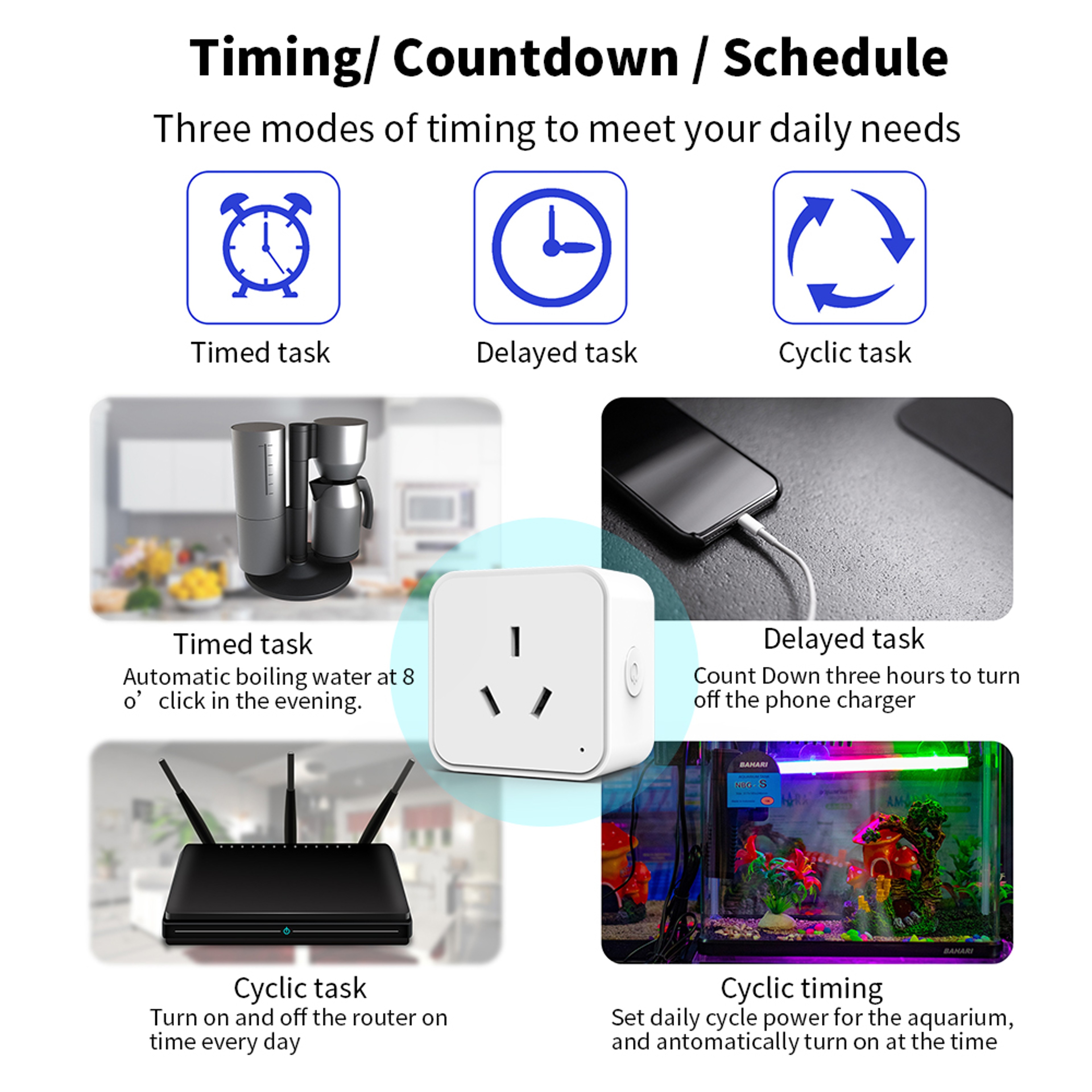 Smart WiFi Power Strip with USB Tuya App Remote Control Surge Protector Timer Outlet – view 5