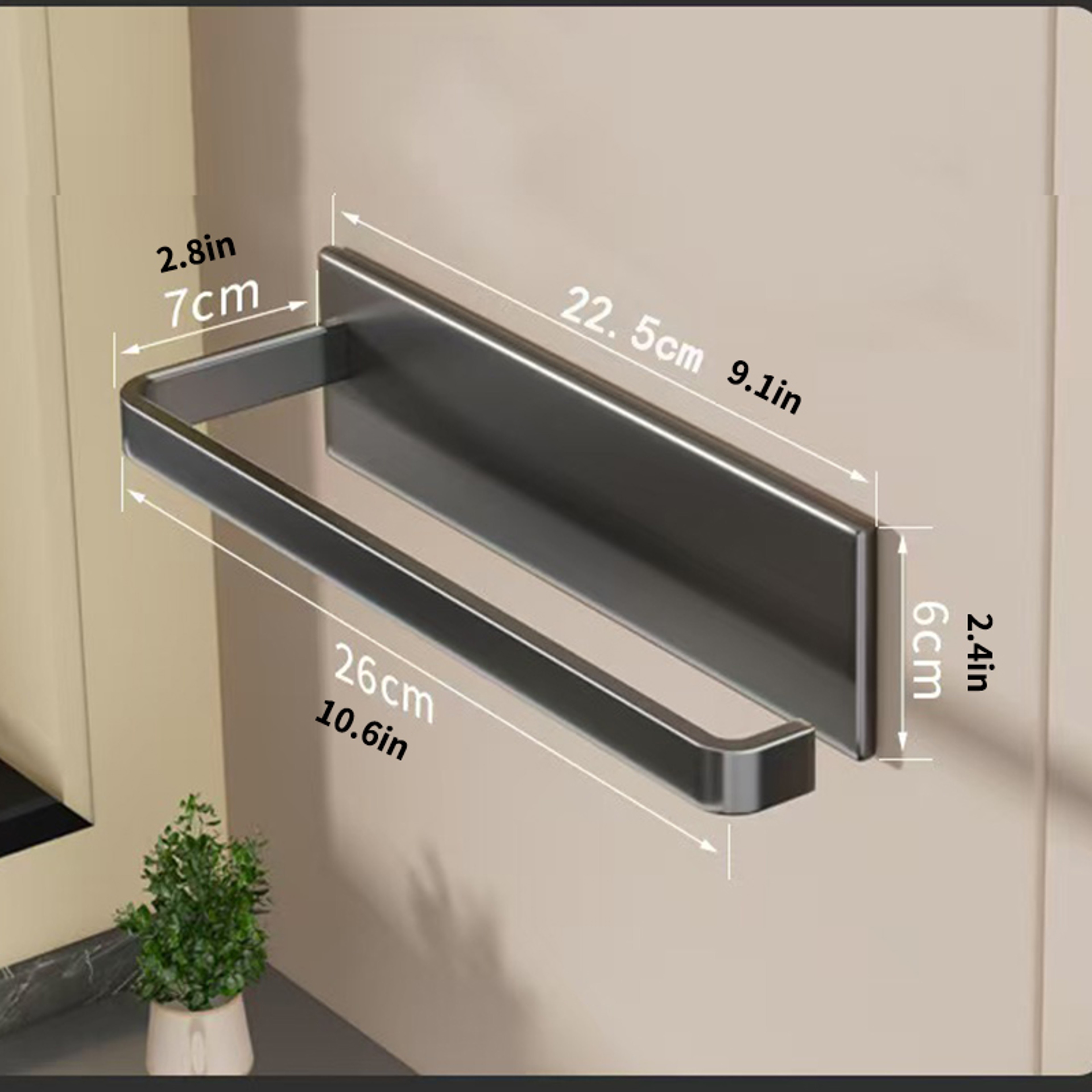 Magnetic Wall Mounted Paper Towel Holder for Kitchen Cabinet and Fridge Storage – view 7