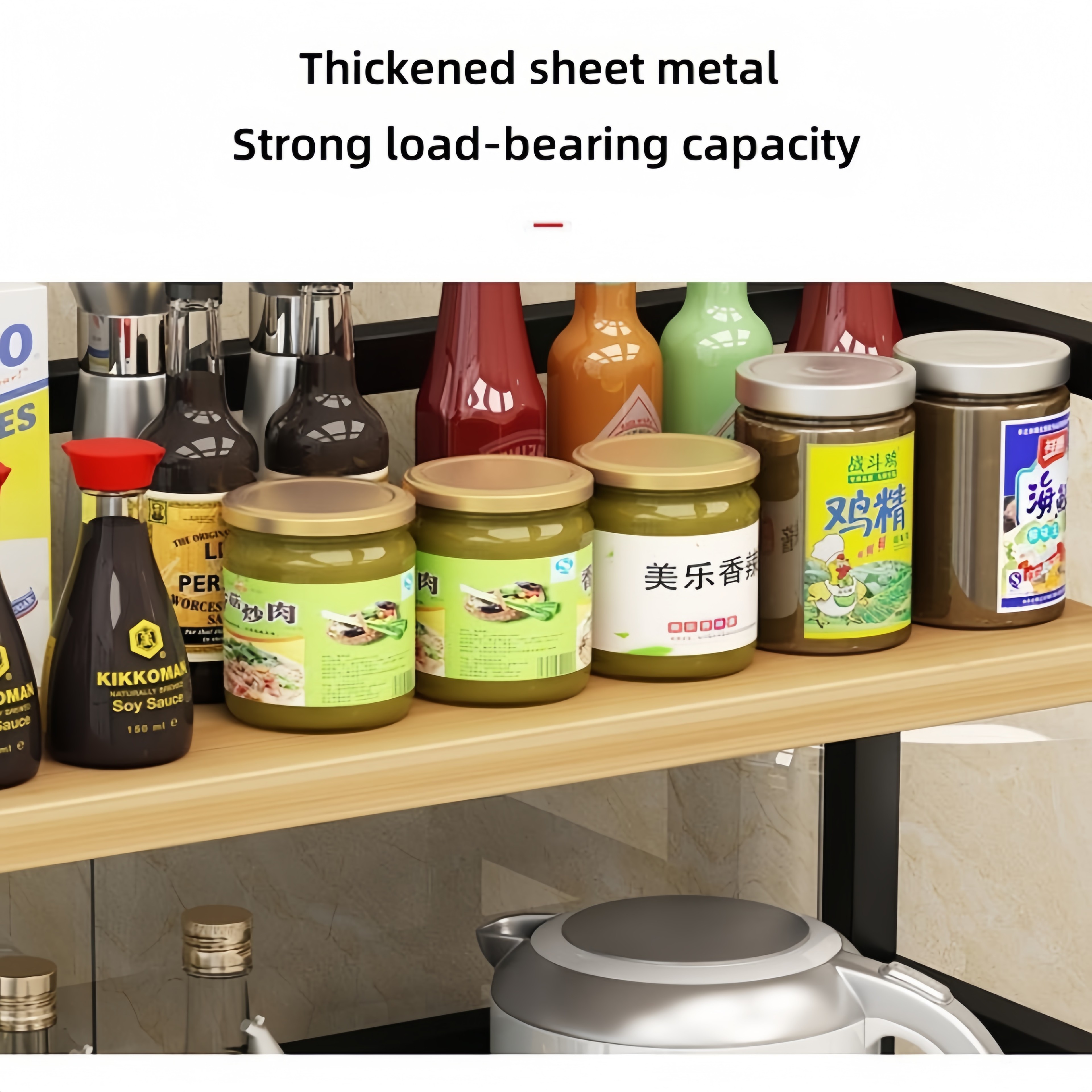 Tier Storage Rack Countertop Organizer Space Saving Spice Rack Shelf – view 3