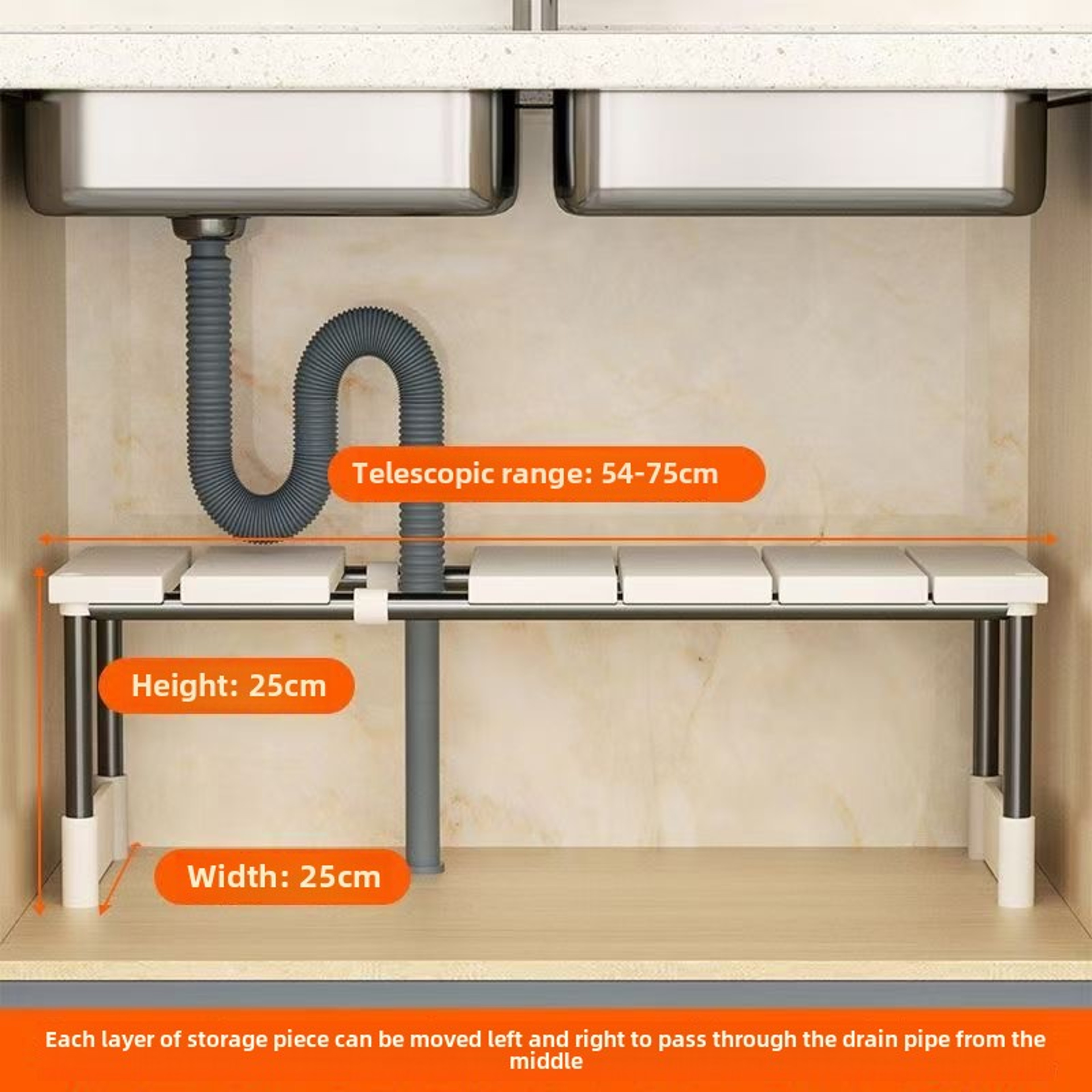 Adjustable Stackable Storage Rack Closet Organizer Shelves for Wardrobe and Kitchen – view 6