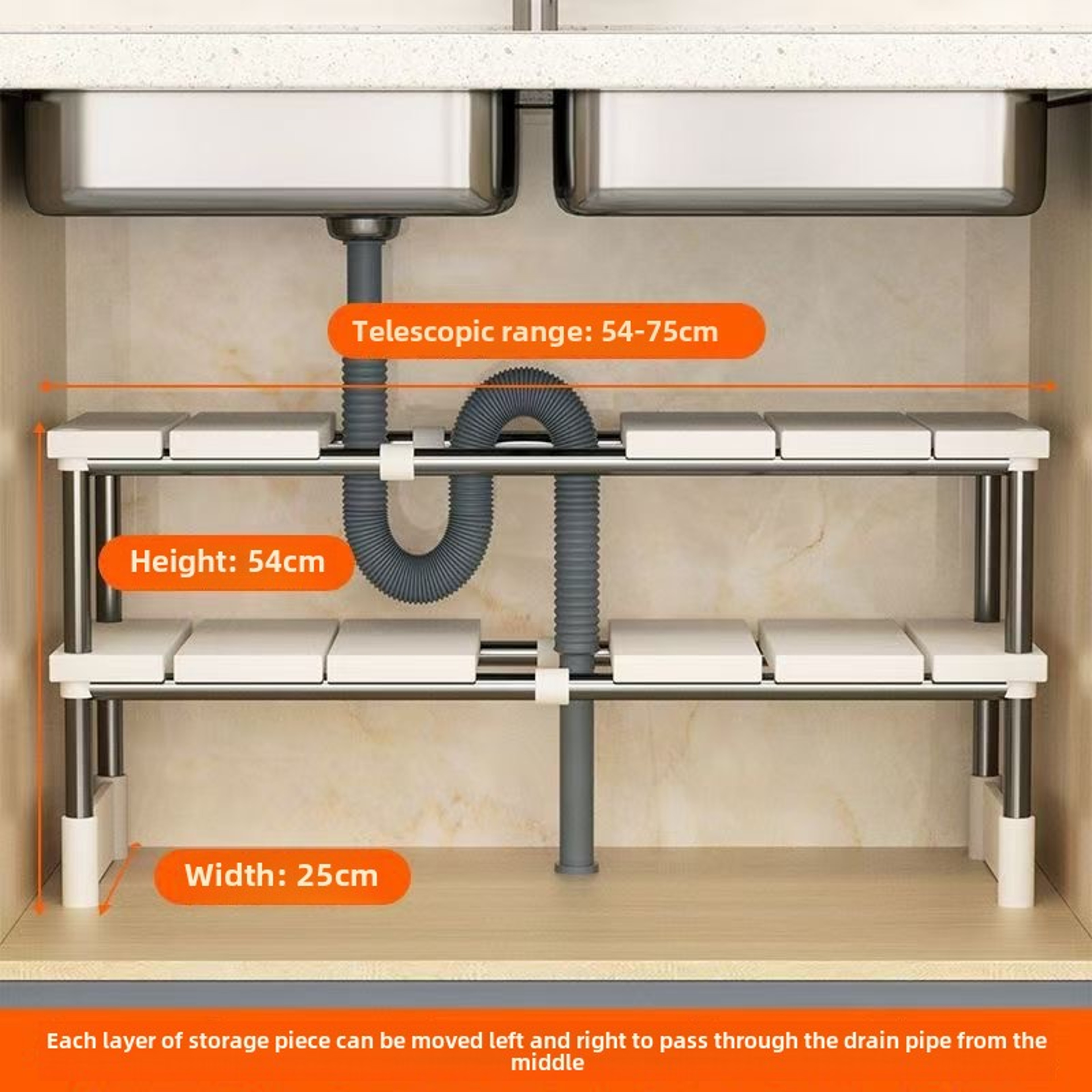 Adjustable Stackable Storage Rack Closet Organizer Shelves for Wardrobe and Kitchen – view 8