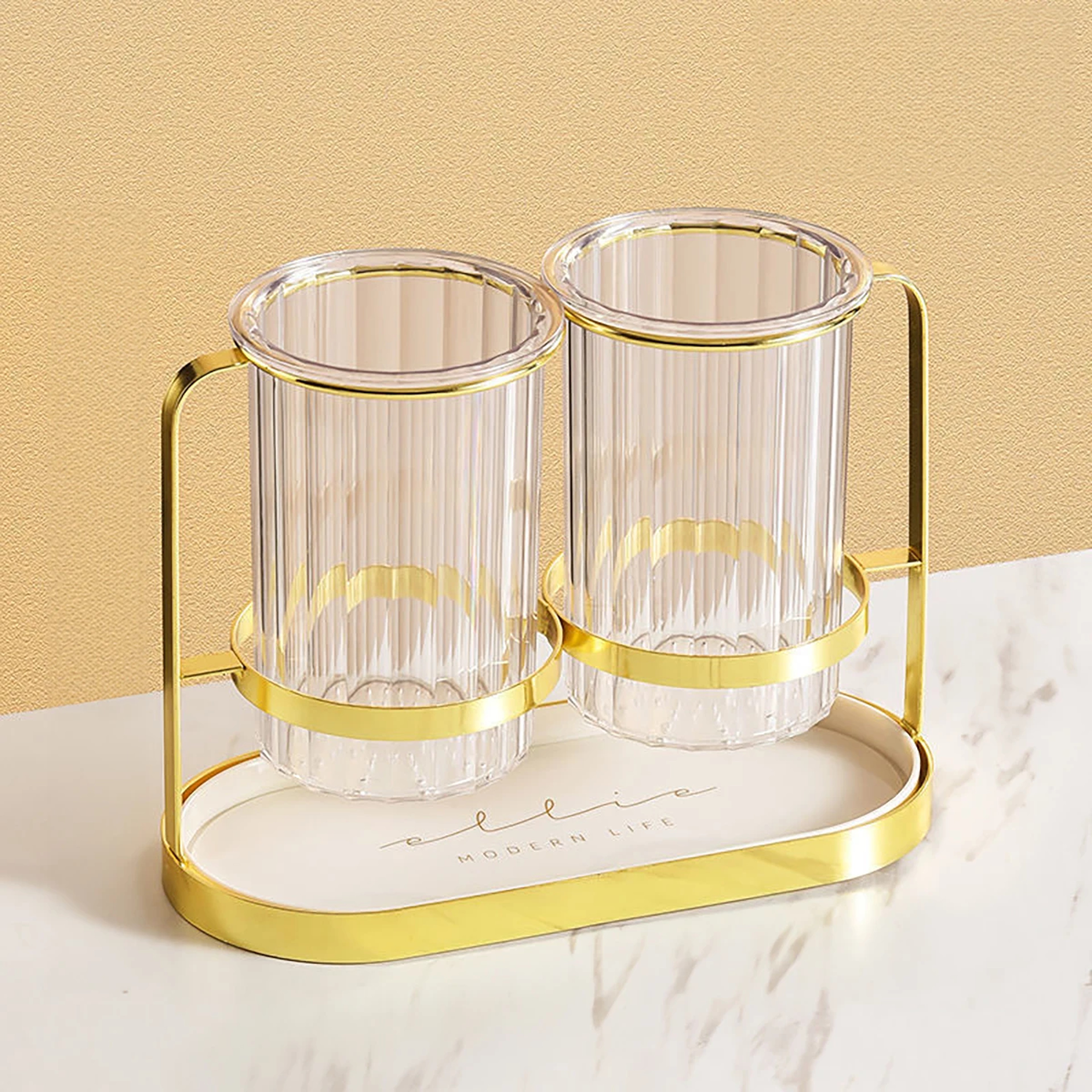 Modern Draining Chopsticks Organizer with Utensil Holder and Sink Tray – view 2