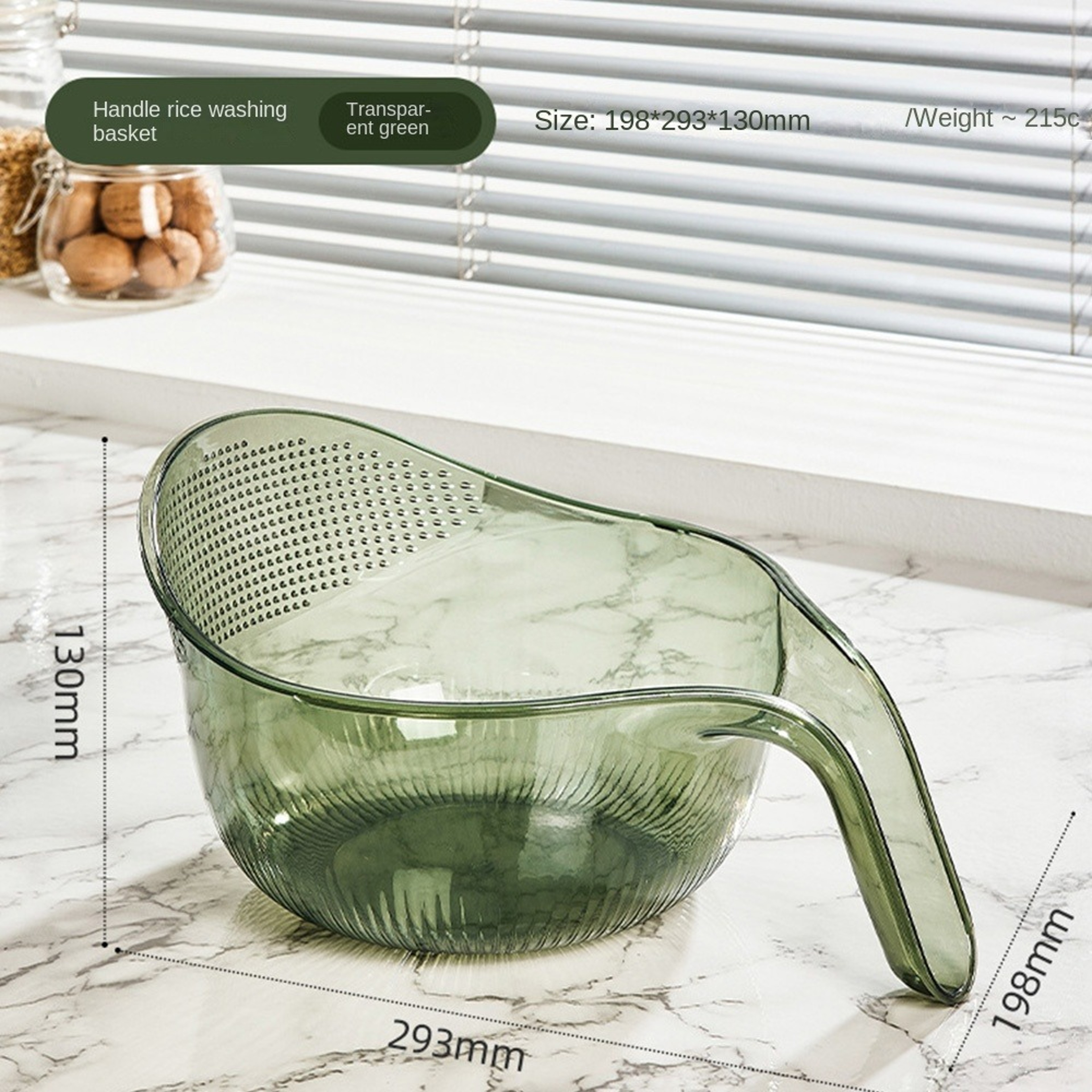Multifunctional Kitchen Drain Basket Strainer Bowl for Fruits, Rice and Vegetables – view 6