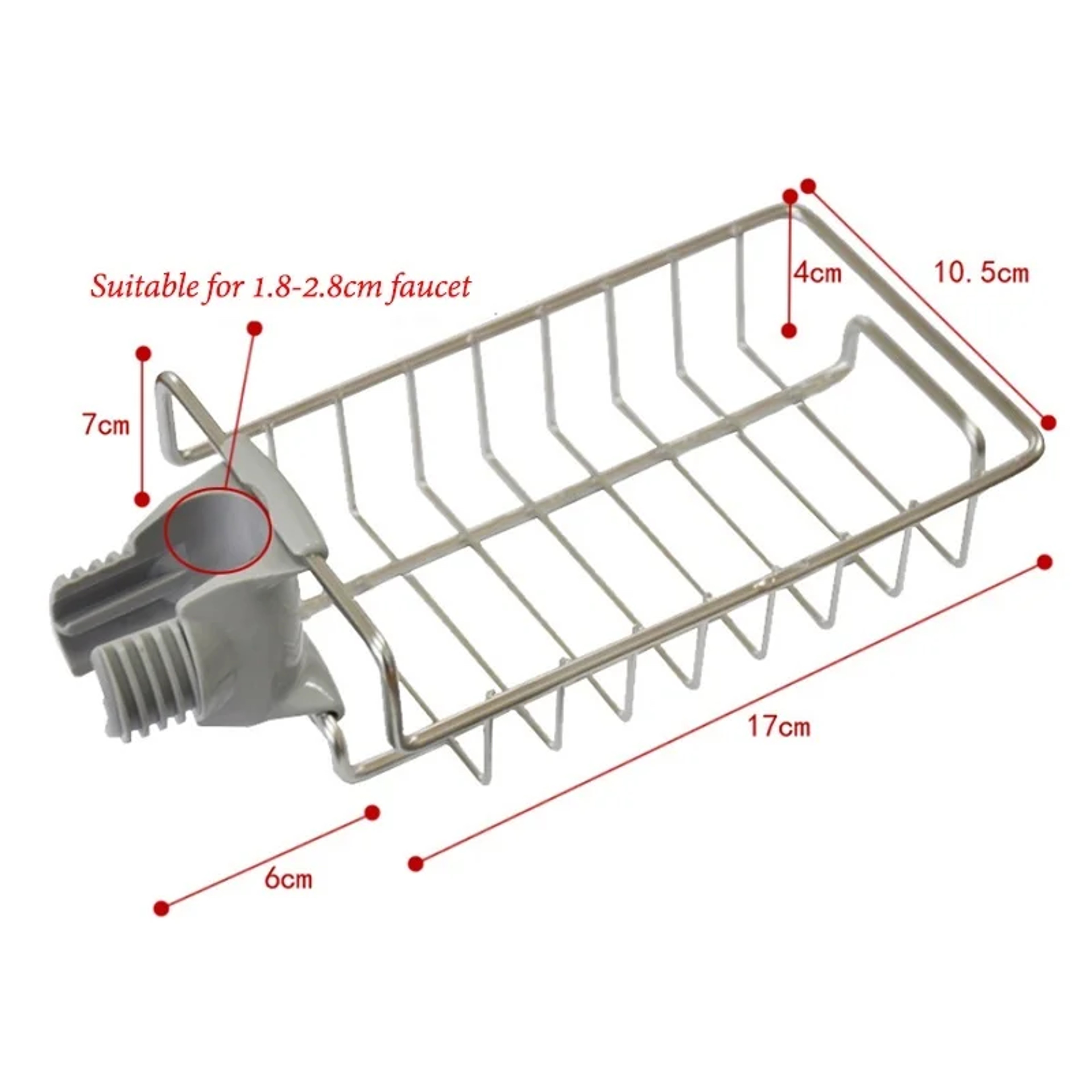 Adjustable Stainless Steel Sink Rack Kitchen Organizer with Drain Holder – view 5