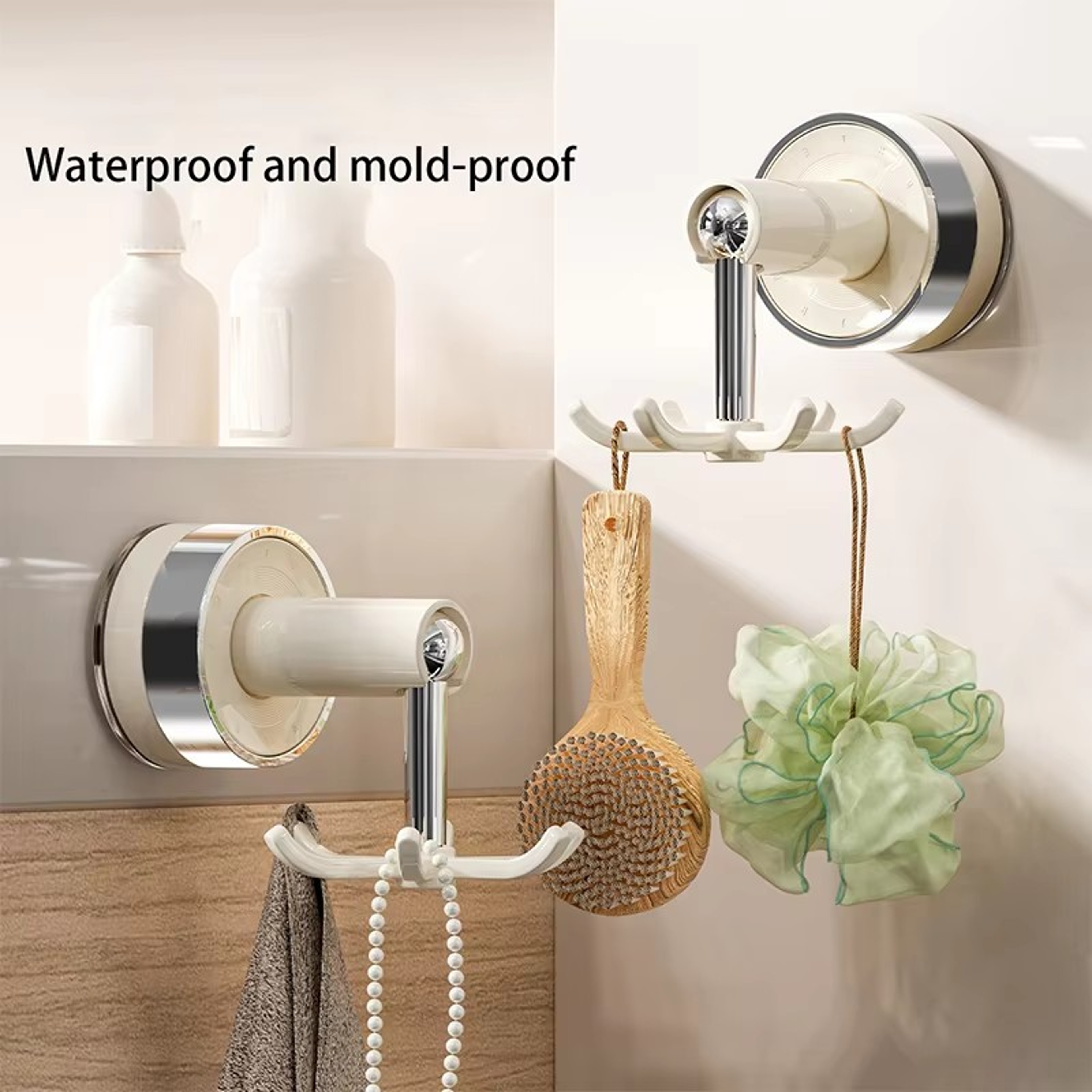 Rotating Suction Cup Hook Rack For Kitchen Wall Storage Organizer 1