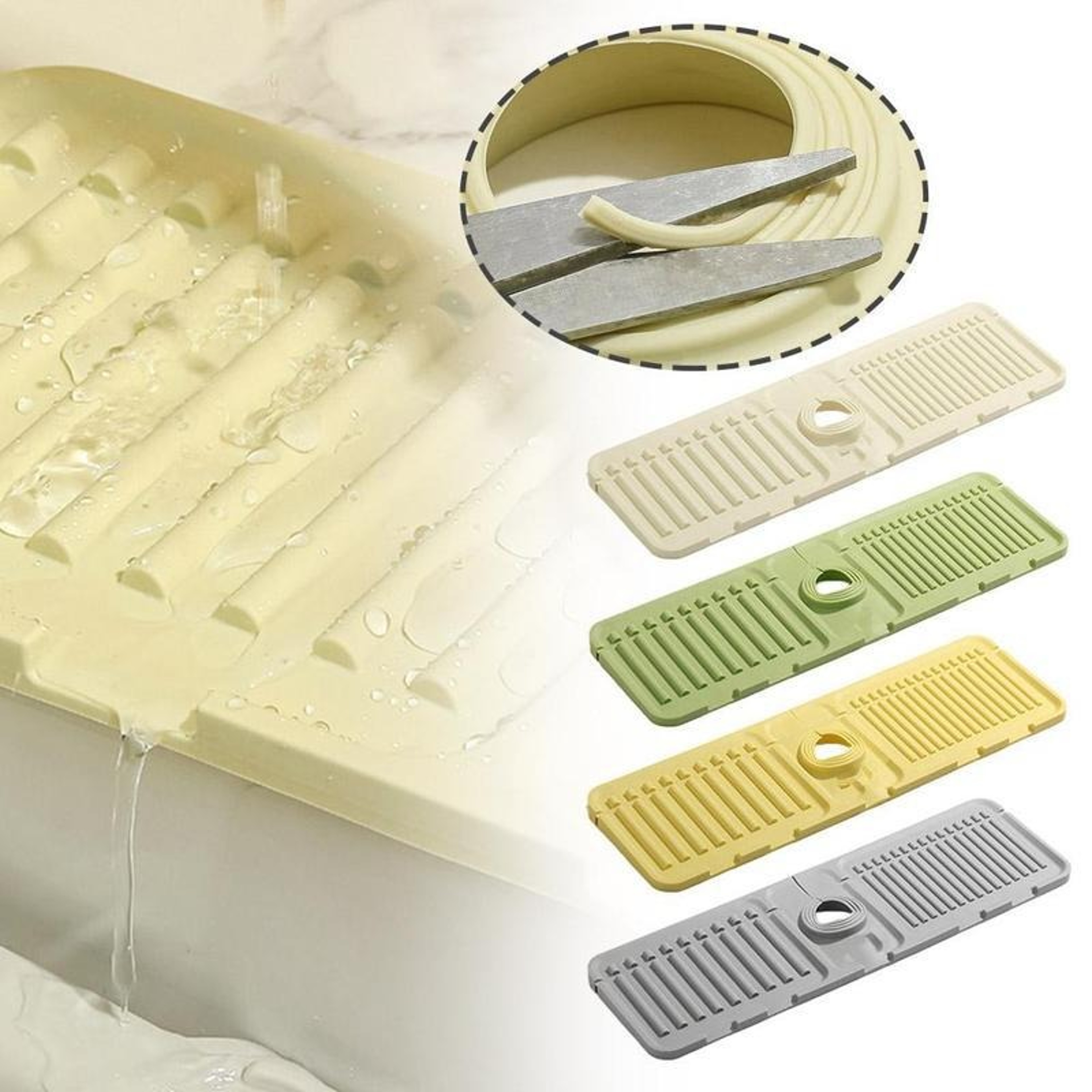 Silicone Sink Splash Guard Mat Anti Splash Faucet Drain Pad For Kitchen Sink 1