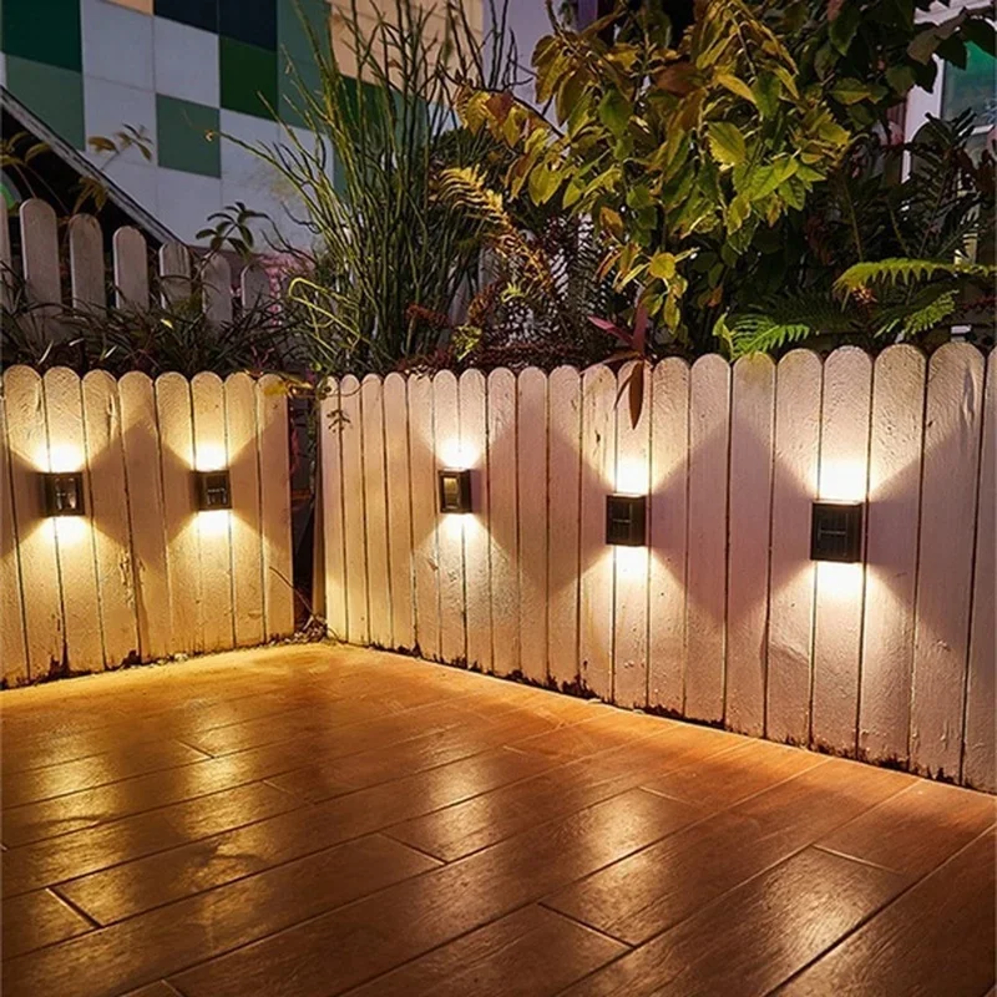 Solar Up Down Wall Light Outdoor Waterproof LED Garden Lamp 3