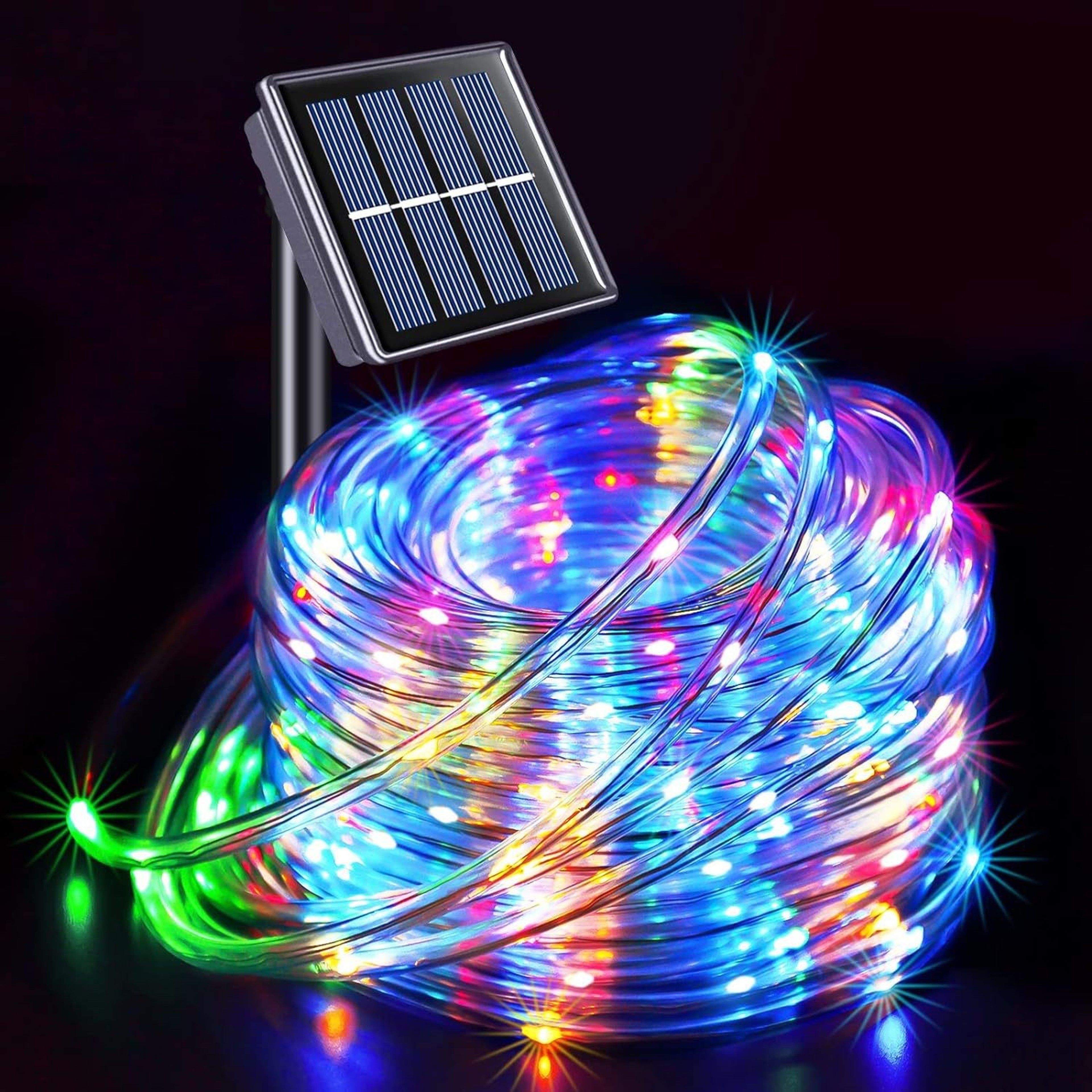 Solar LED Rope Fairy Lights Outdoor Waterproof Garden String Lights – view 8
