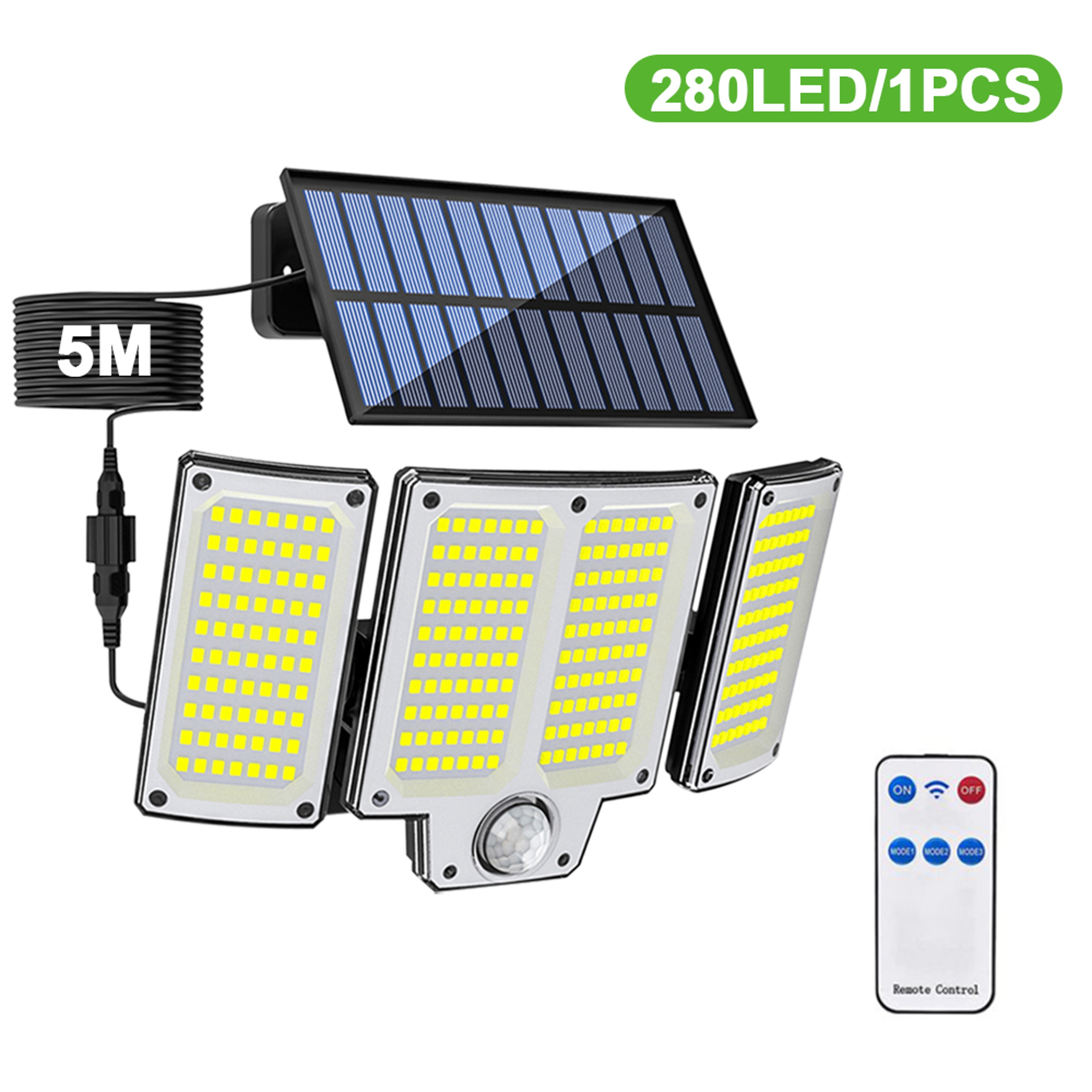 Solar Motion Sensor Security Light Outdoor Waterproof LED Split Floodlight – view 6