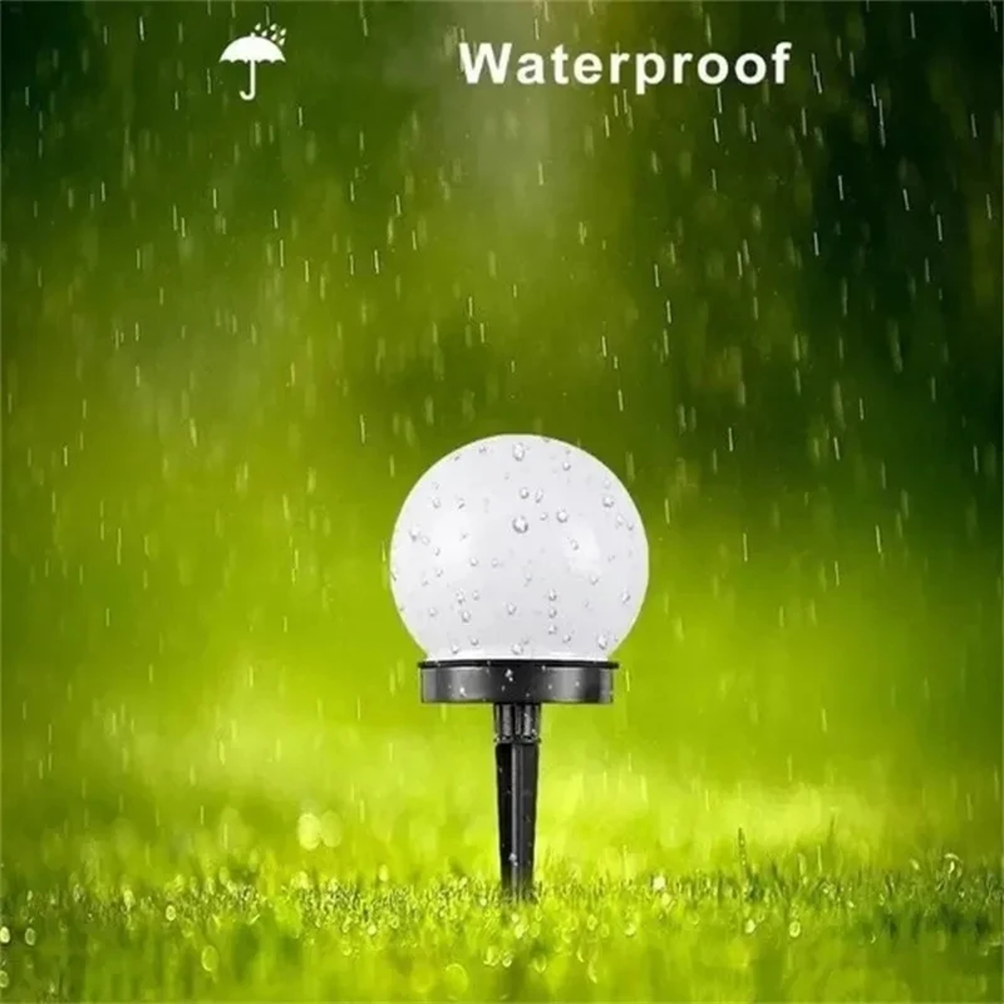 Solar LED Garden Globe Lights Waterproof Outdoor Pathway  Yard Lighting Set 5