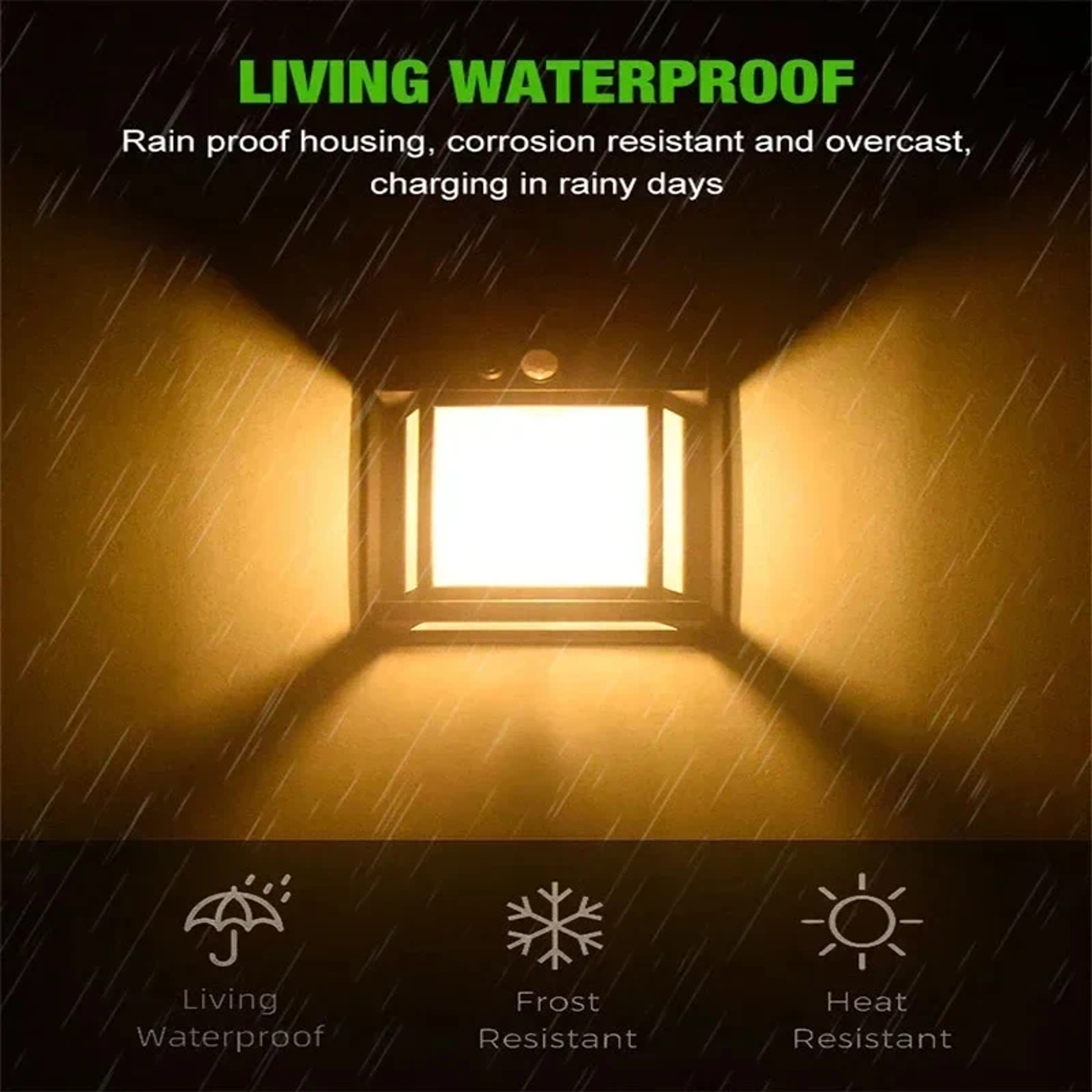 Solar Motion Sensor Wall Light Waterproof Outdoor Garden Lamp With Modes 5