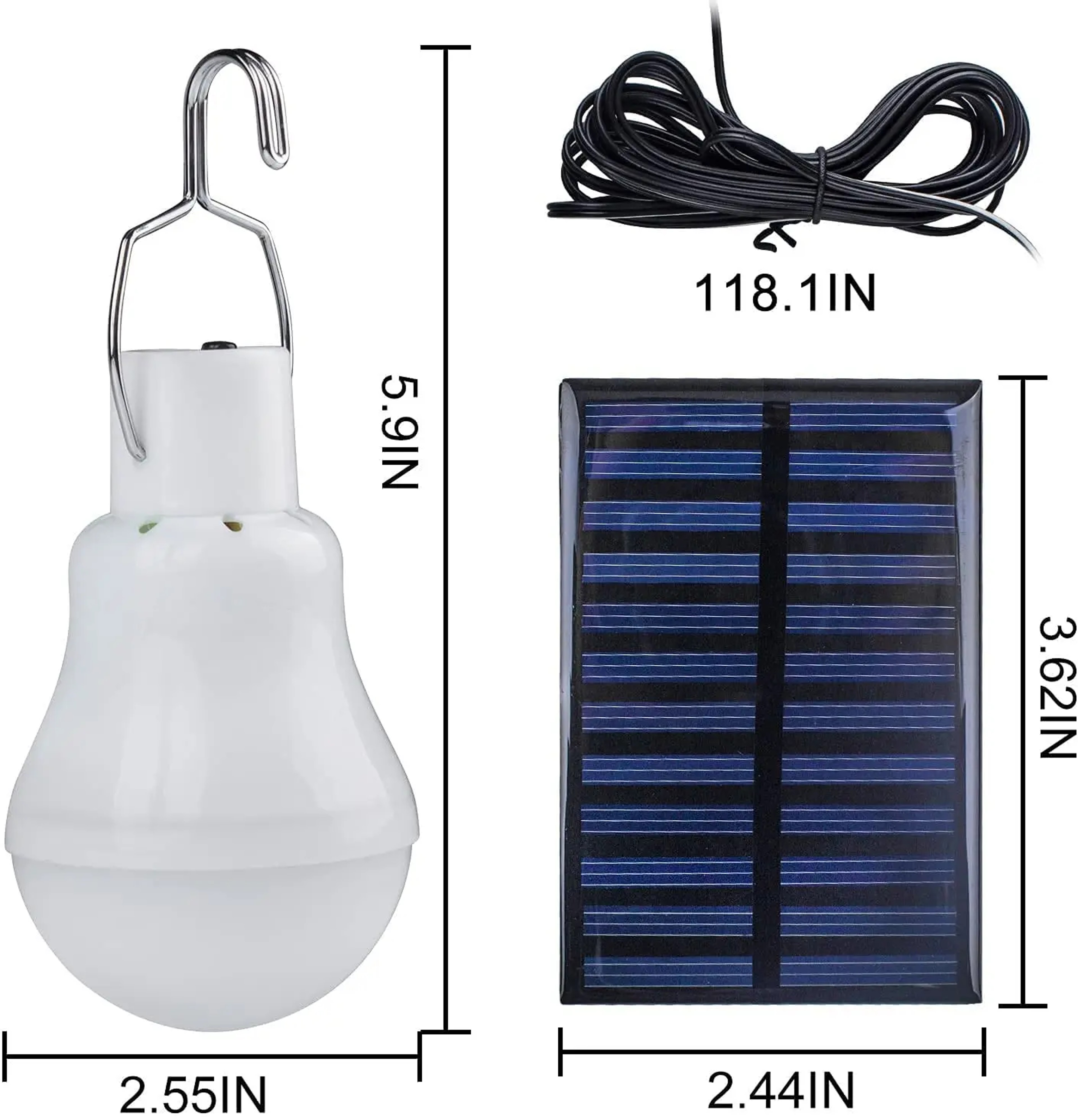 Solar LED Emergency Light Bulb Waterproof Portable Outdoor USB Rechargeable – view 5