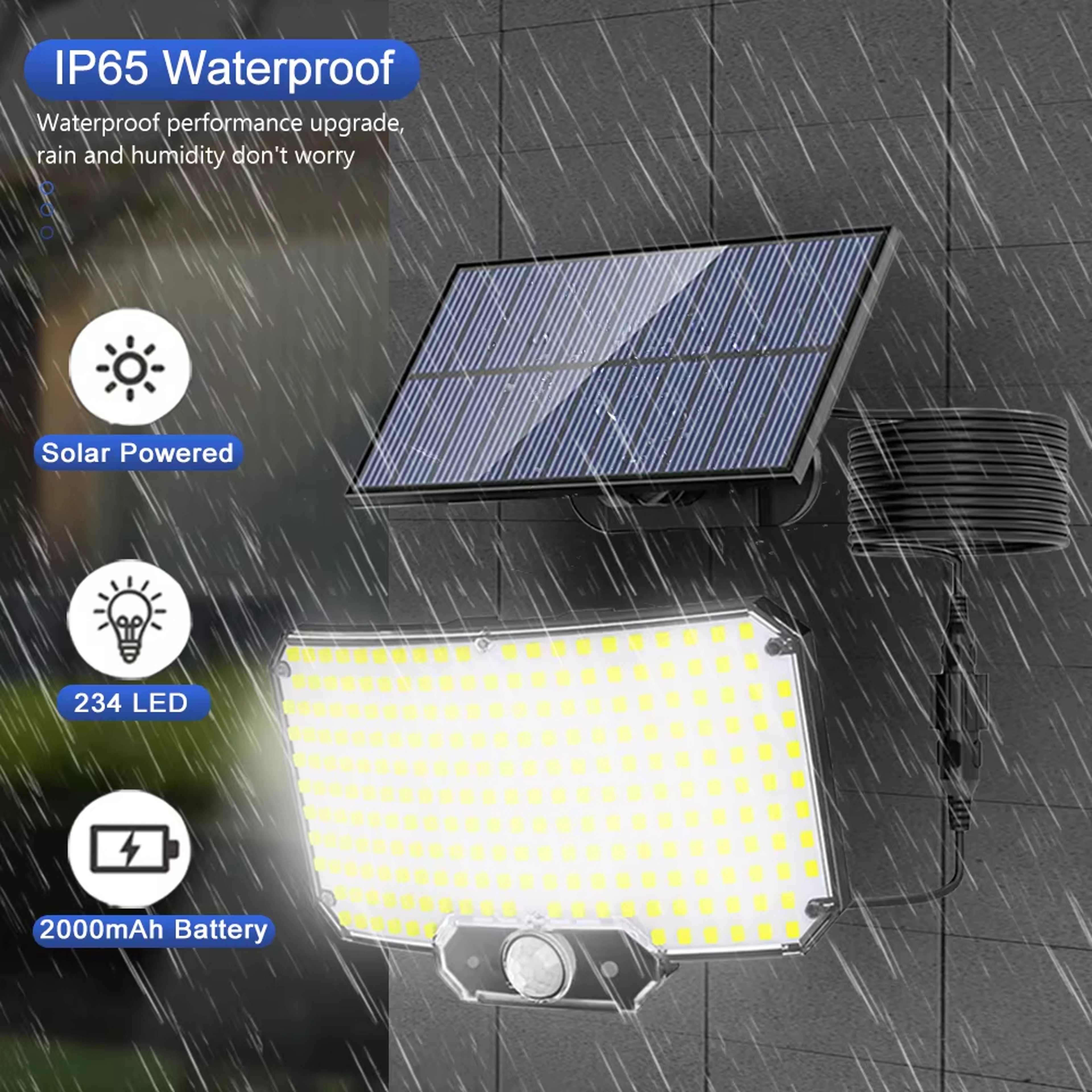 Solar Motion Sensor LED Security Light LED Waterproof Outdoor Flood Light 3