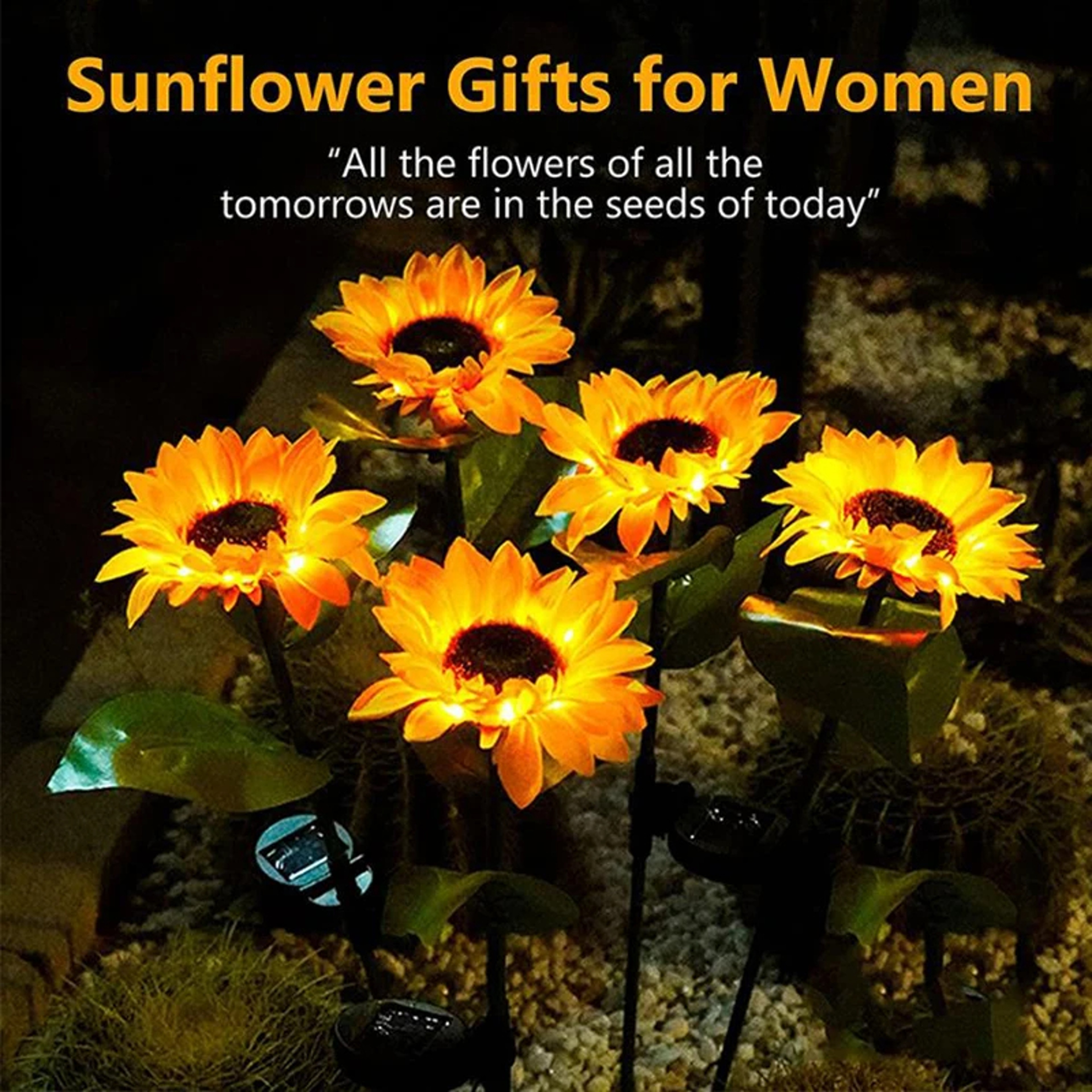 Solar Sunflower Garden Lights Waterproof Outdoor Decor – view 2