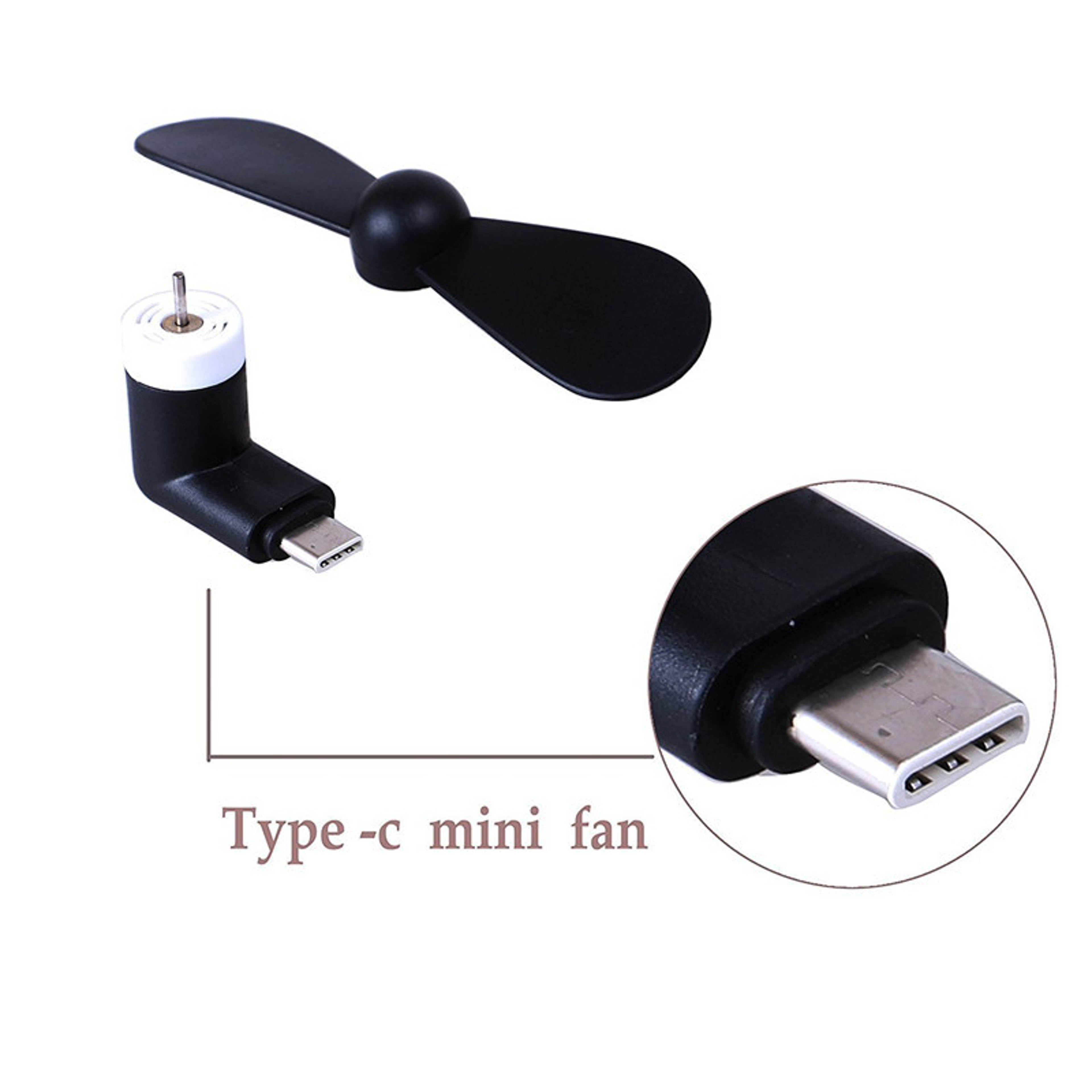 Portable USB C Mini Fan For Phone Compact Plug In Cooling Fan For Instant Breeze Anywhere 4