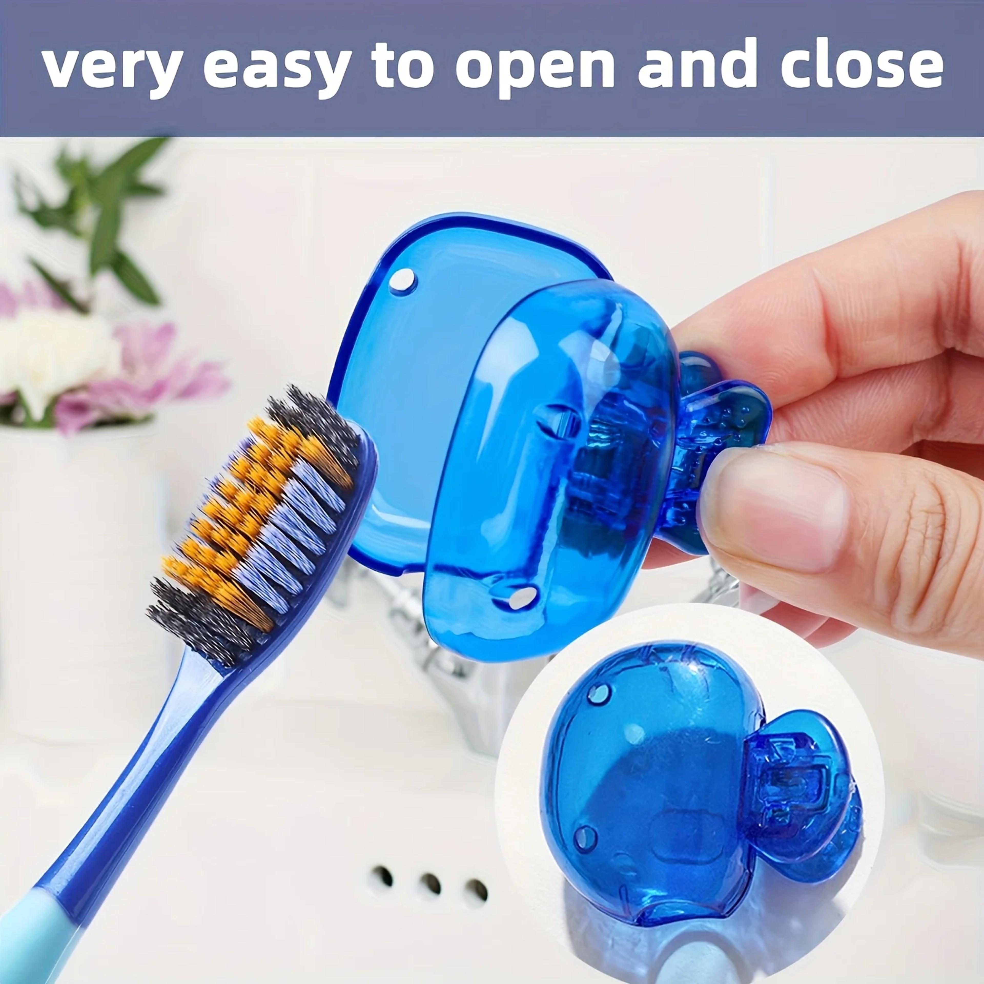 Portable Toothbrush Head Covers Set Travel Hygienic Cap Case Pack – view 2