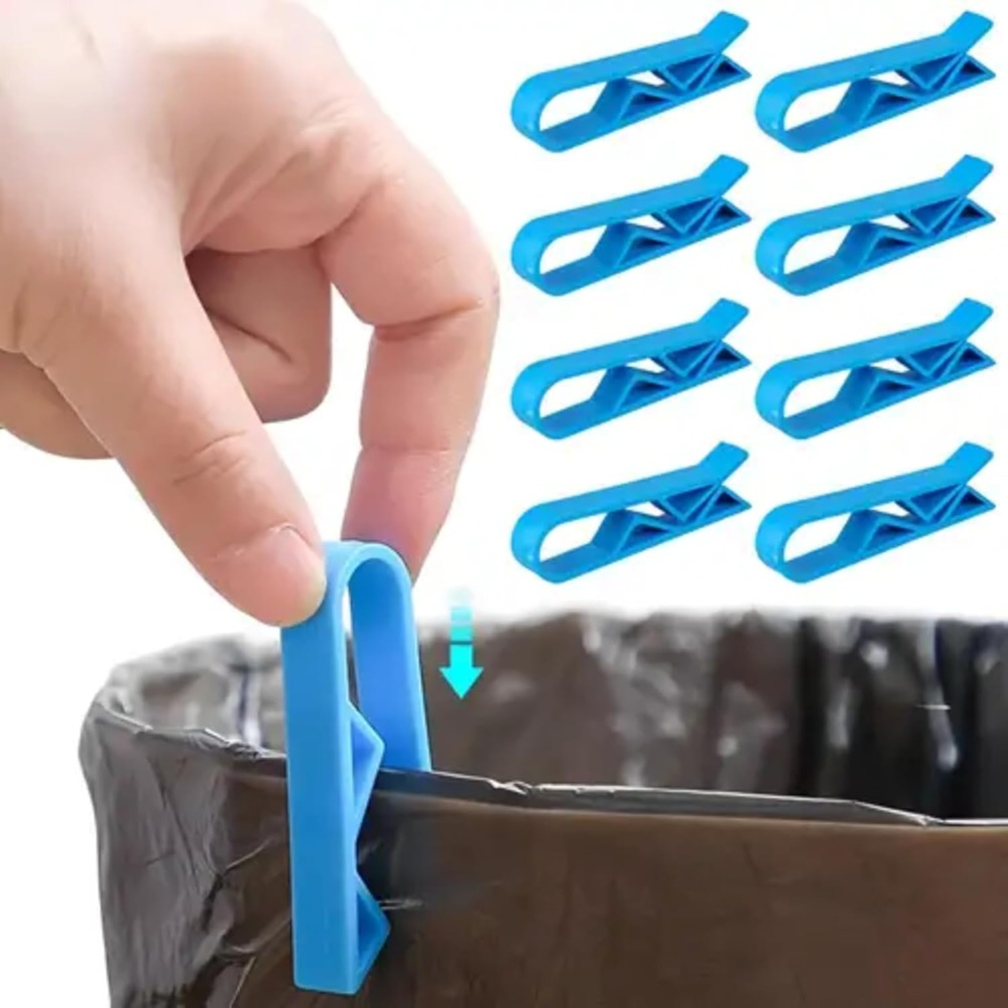 Secure Fit Trash Bag Holder Clips for Garbage Can Liners Non Slip Bin Fixers – view 4