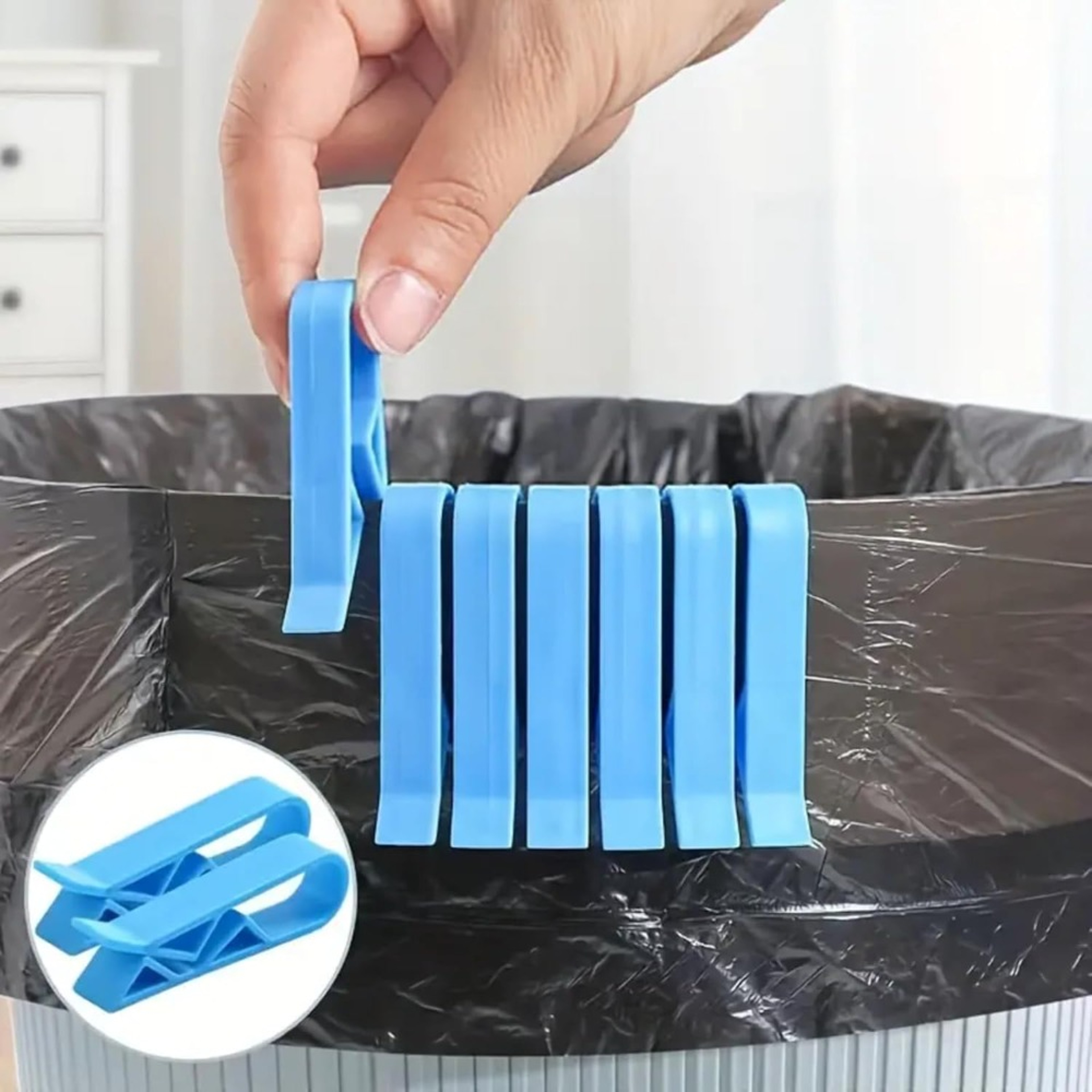 Secure Fit Trash Bag Holder Clips for Garbage Can Liners Non Slip Bin Fixers – view 6