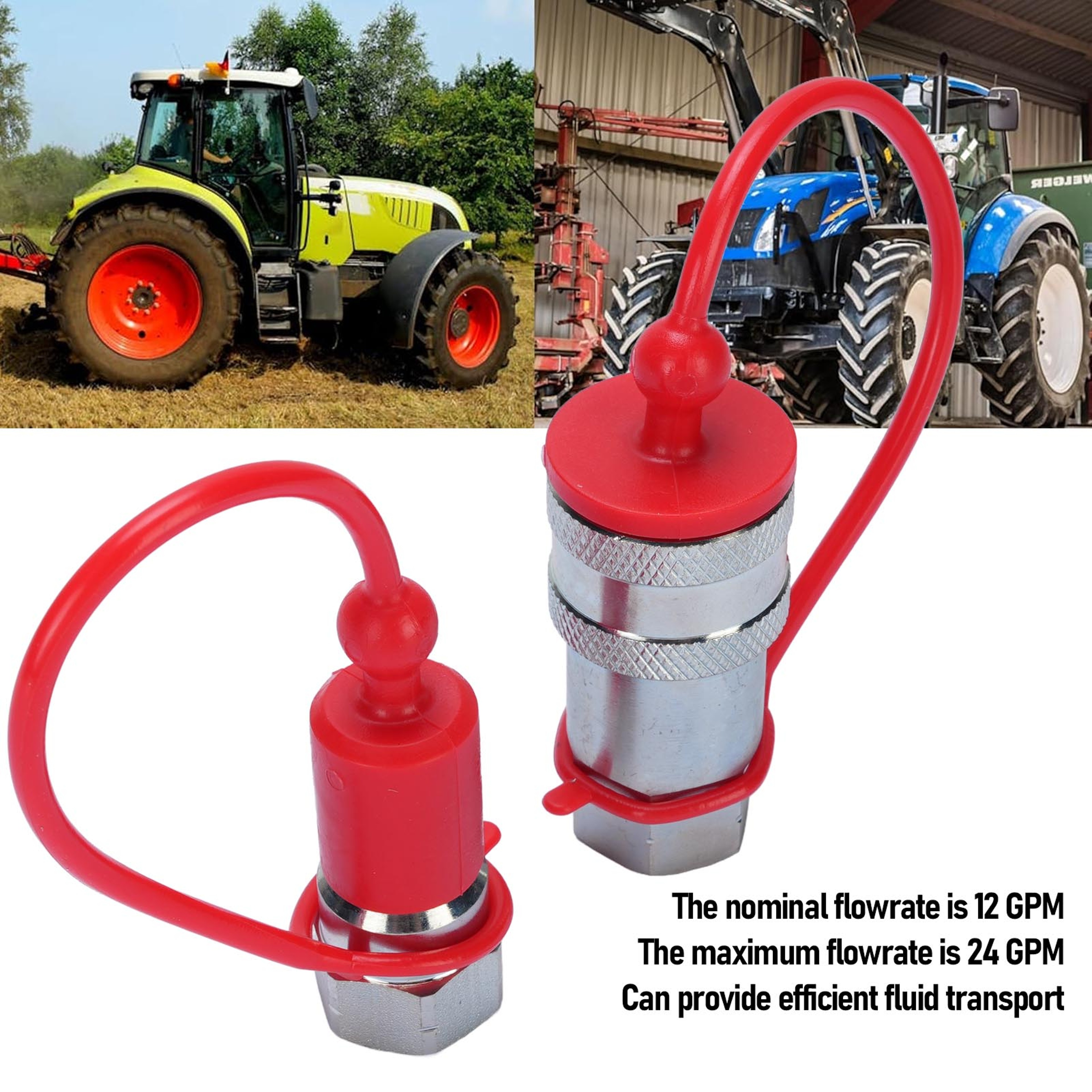 NPT Hydraulic Quick Connect Coupler Set with A Dust Caps – view 5