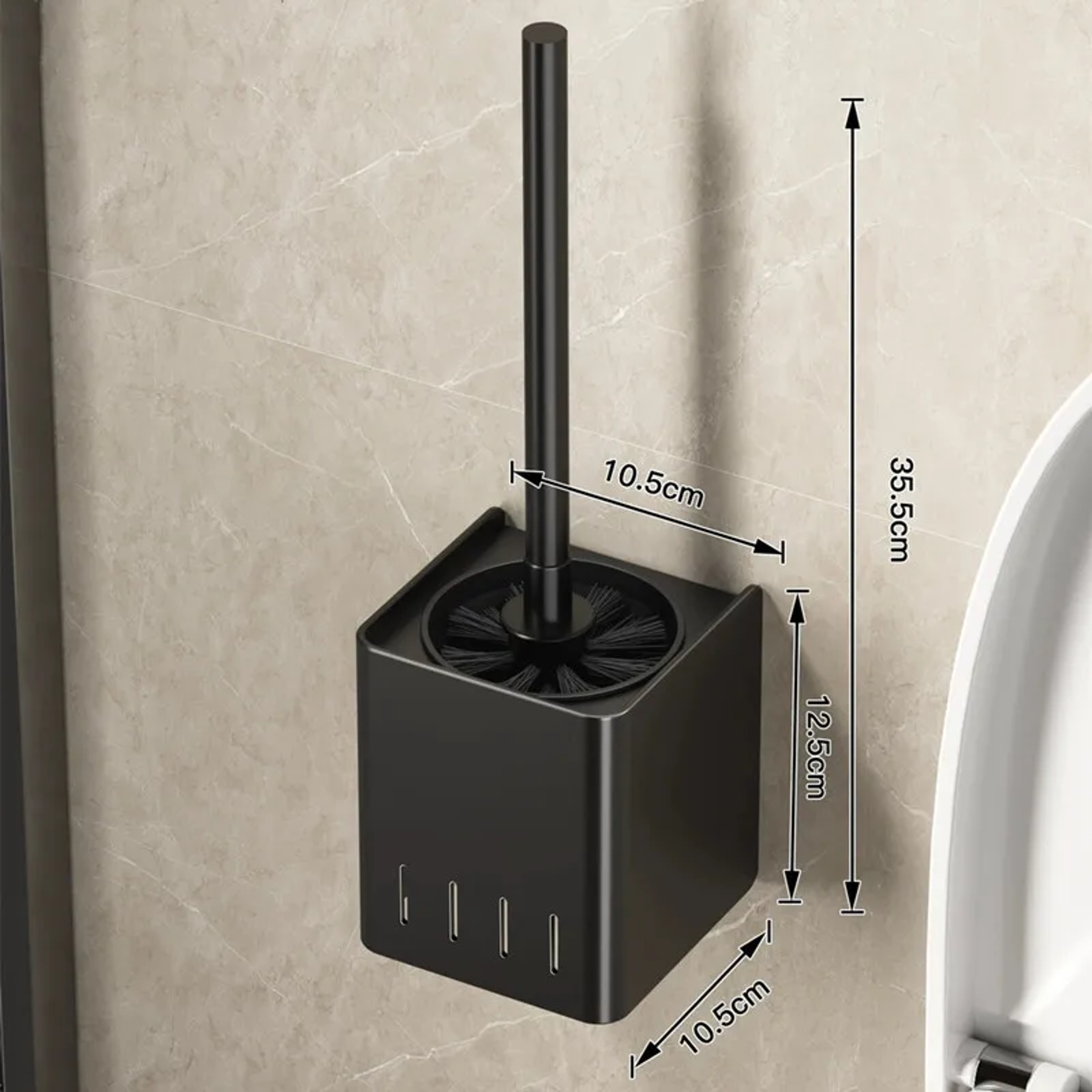 Premium Stainless Steel Toilet Brush with Wall Mounted Holder for Deep Bathroom Cleaning – view 6