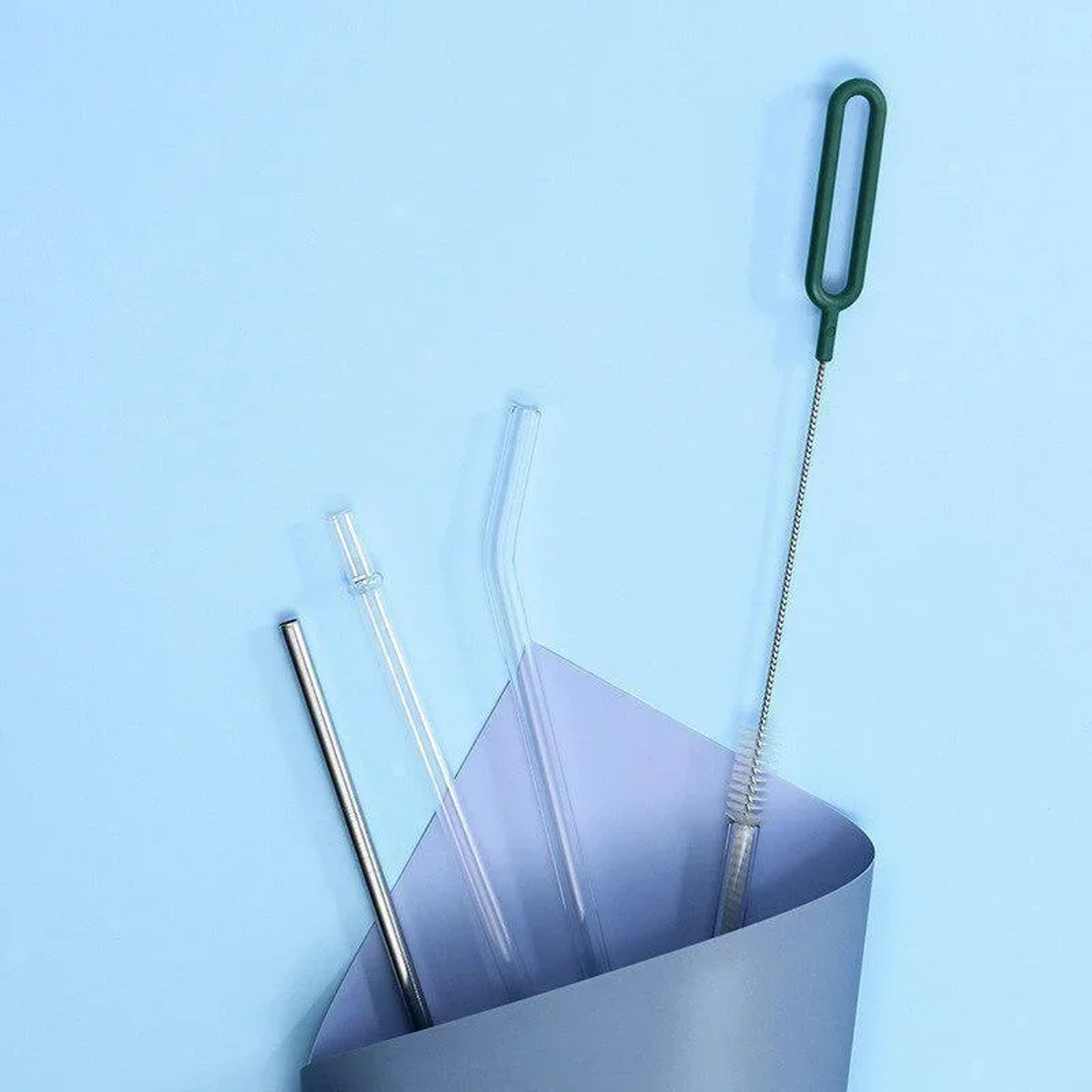 Reusable Straw Cleaning Brush Set with Stainless Steel Handle for Bottles, Tubes & Pacifiers – view 5