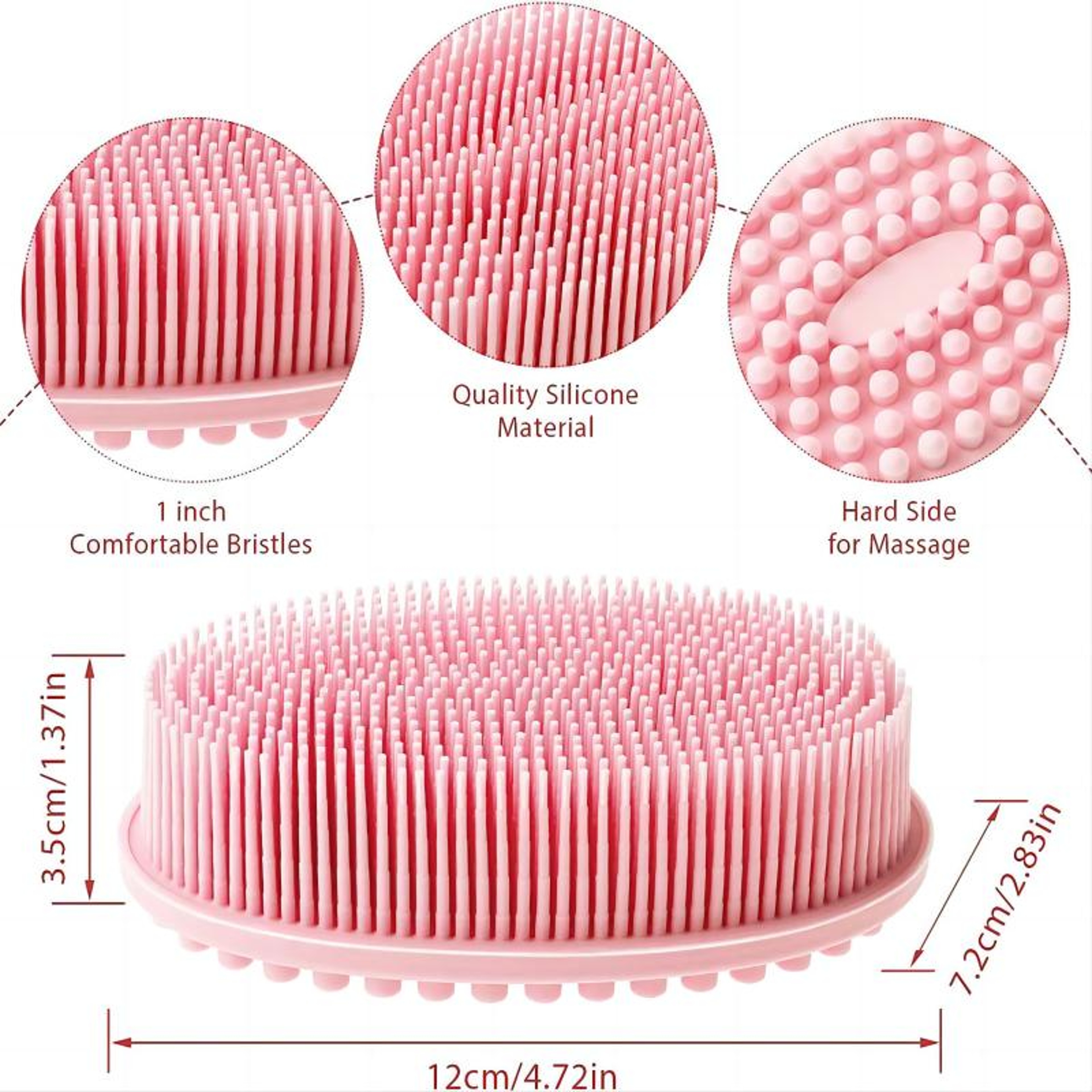 Premium Silicone Body Scrubber & Shampoo Brush for Deep Cleansing, Gentle Exfoliation and Scalp Massage – view 2