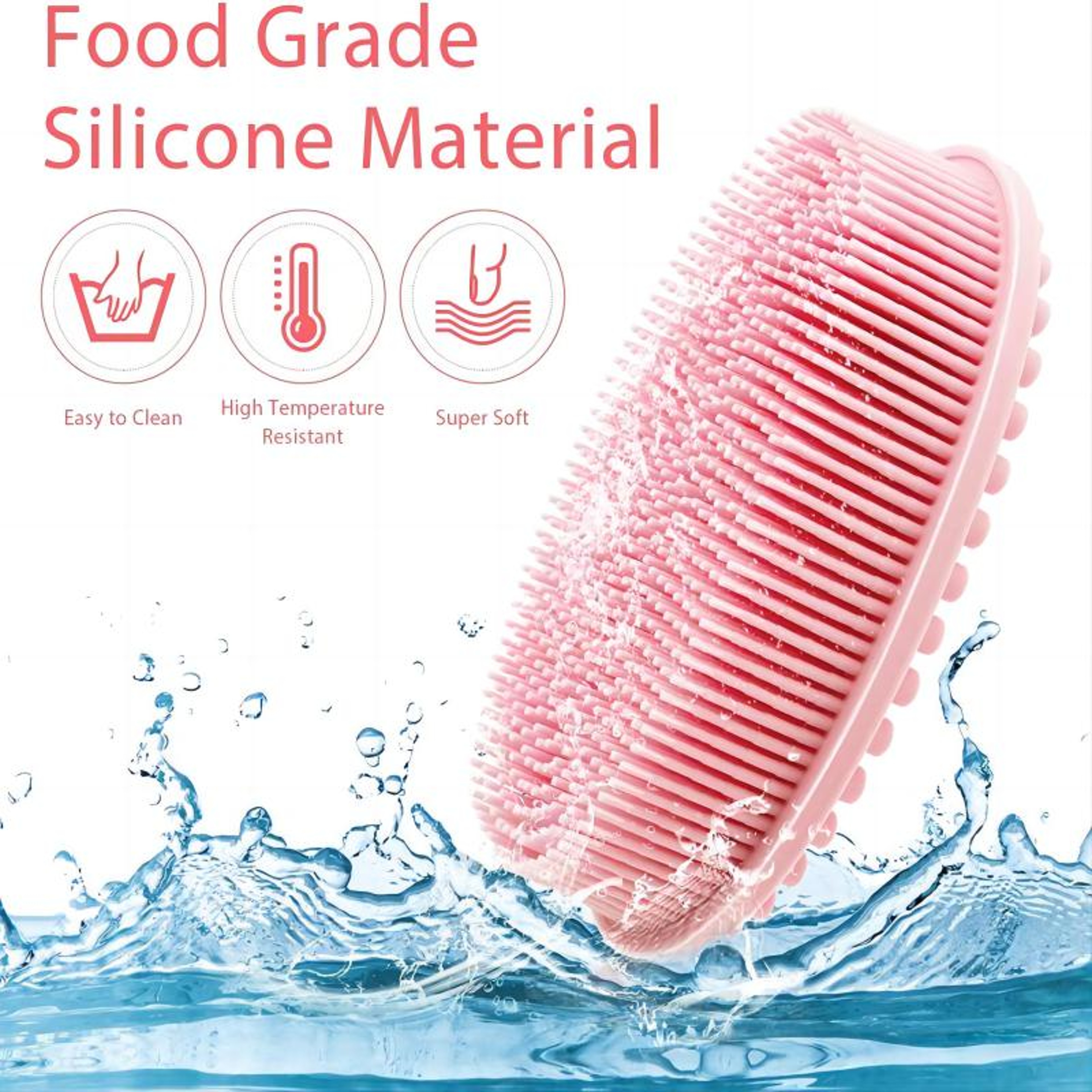 Premium Silicone Body Scrubber & Shampoo Brush for Deep Cleansing, Gentle Exfoliation and Scalp Massage – view 6