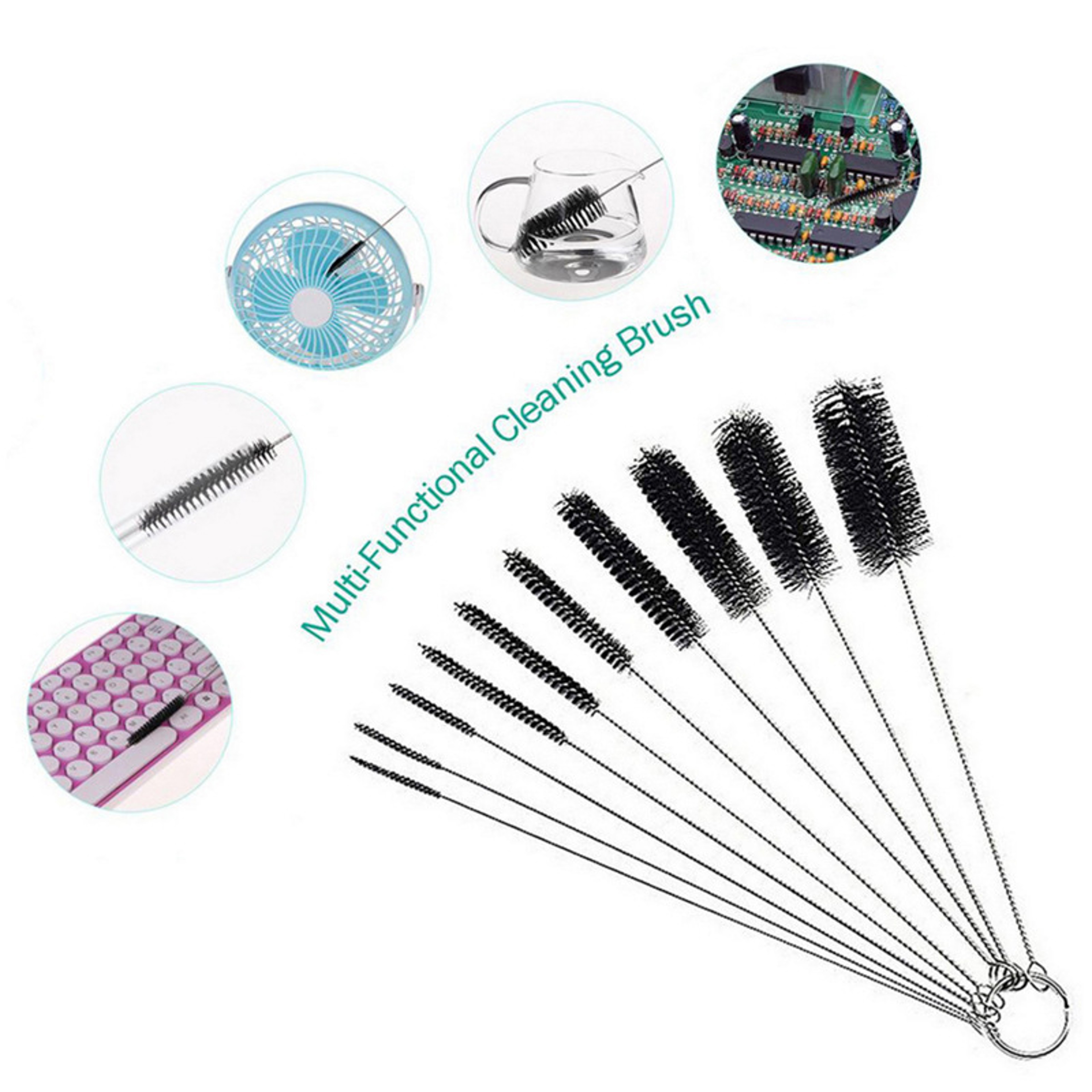 Straw Cleaning Brush Set for Bottles, Baby Bottles & Reusable Drinkware – view 3