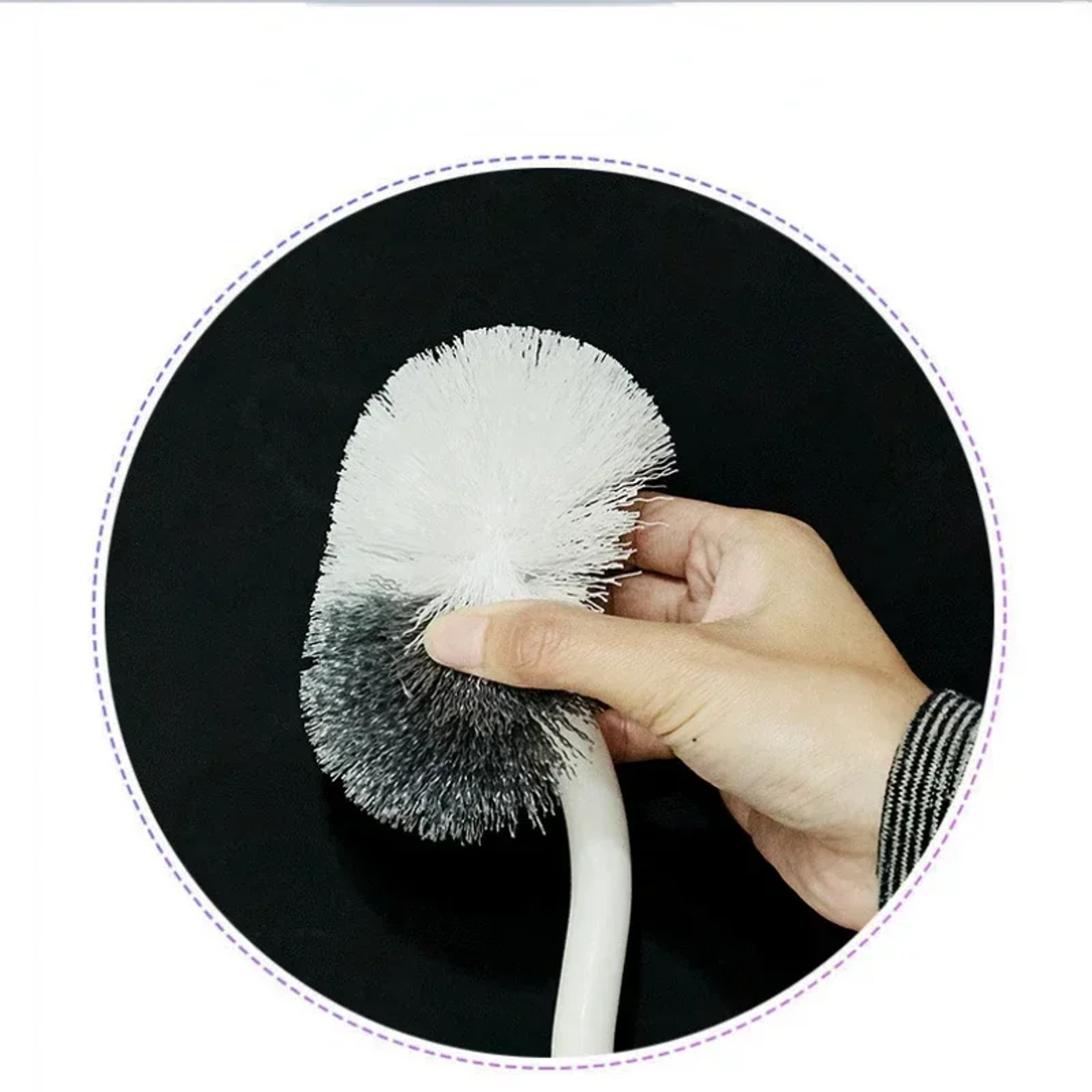 Silicone Toilet Brush Wall Mounted Toilet Brush and Holder Cleaning Set – view 4