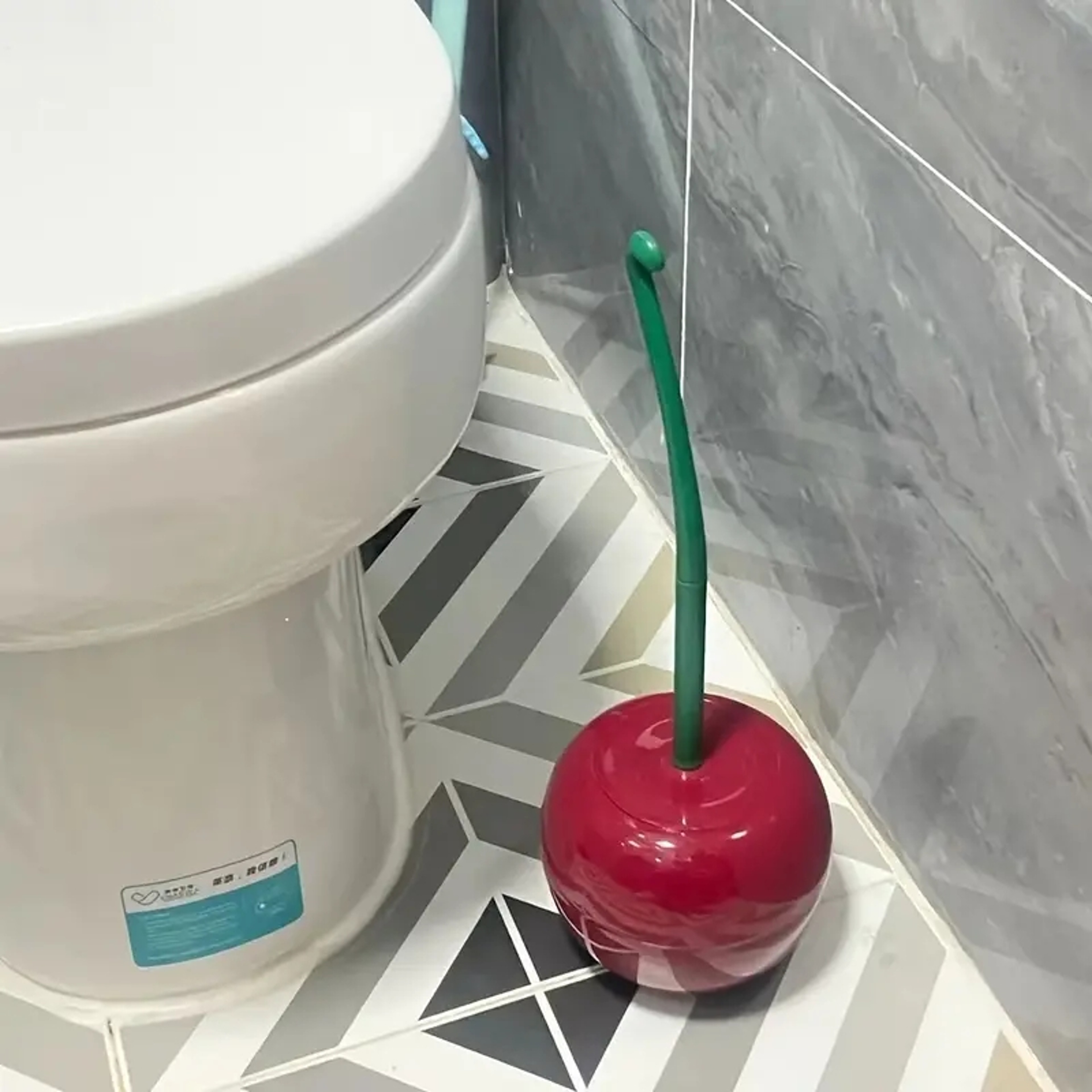 Cherry Long Handle Toilet Brush with Holder  Soft Bristle Toilet Brush for Deep Bathroom Cleaning – view 2