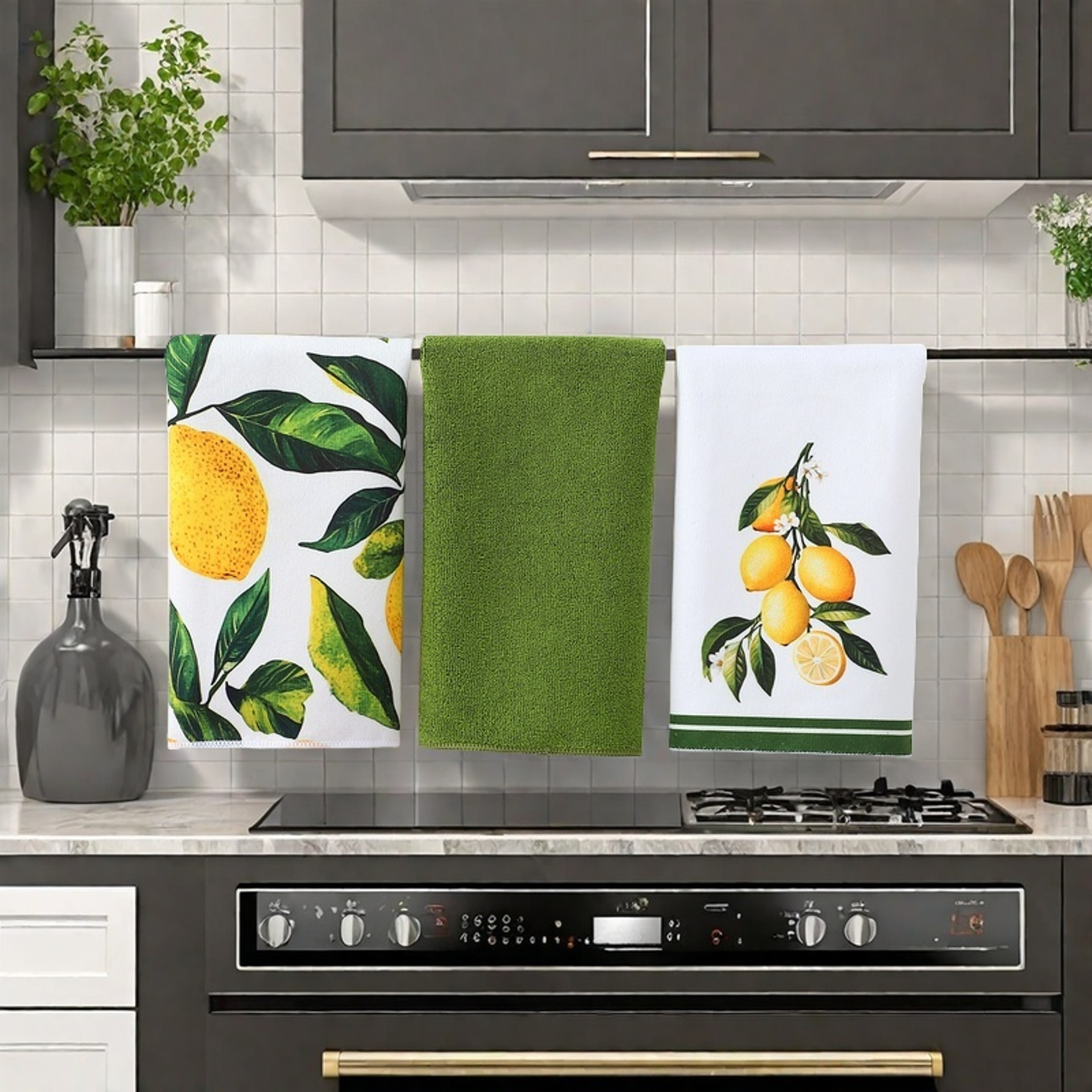 Lemon Kitchen Towel Absorbent Quick Dry Dish Cloth Decorative Tea Towel For Kitchen Cleaning  Decor 2