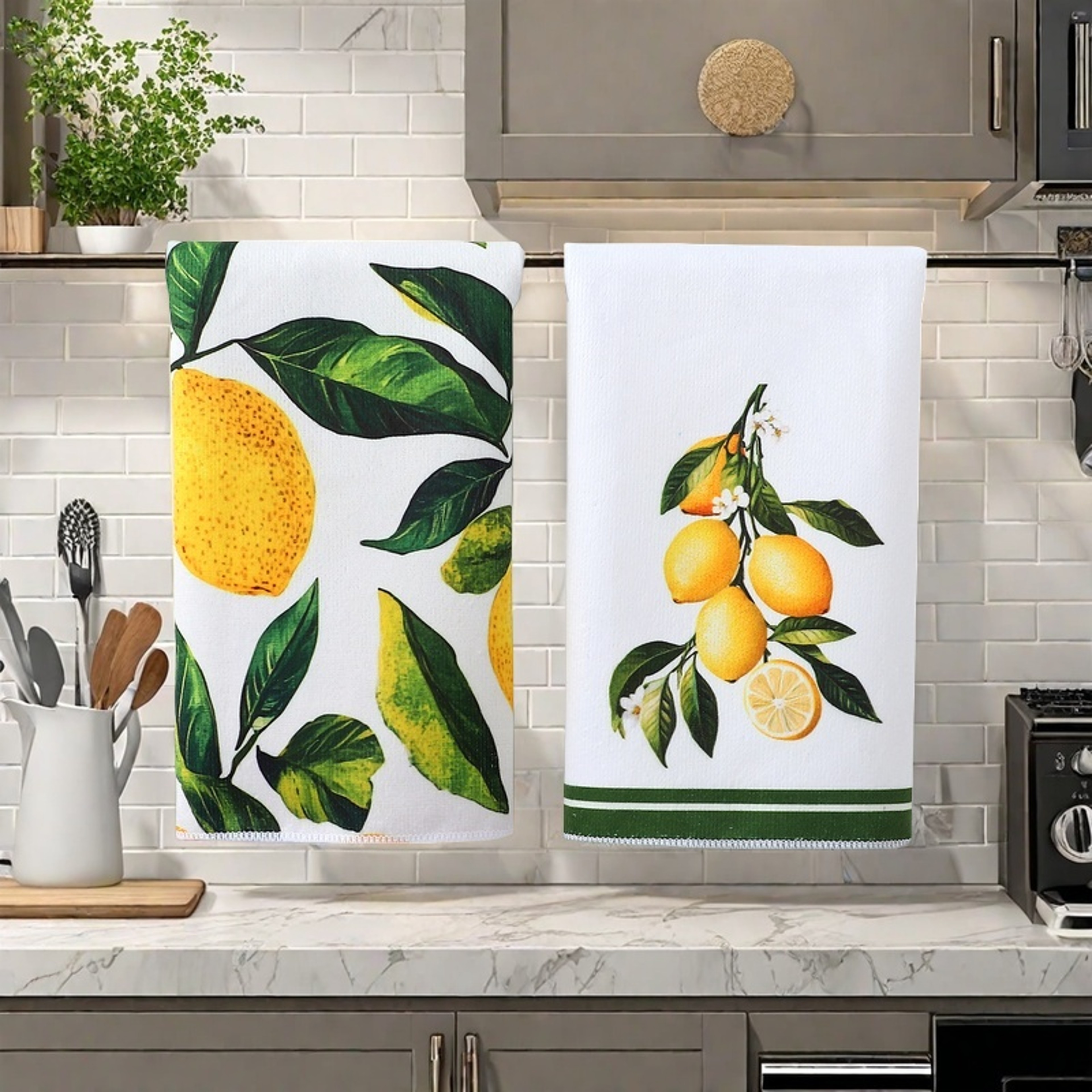Lemon Kitchen Towel Absorbent Quick Dry Dish Cloth Decorative Tea Towel For Kitchen Cleaning  Decor 3