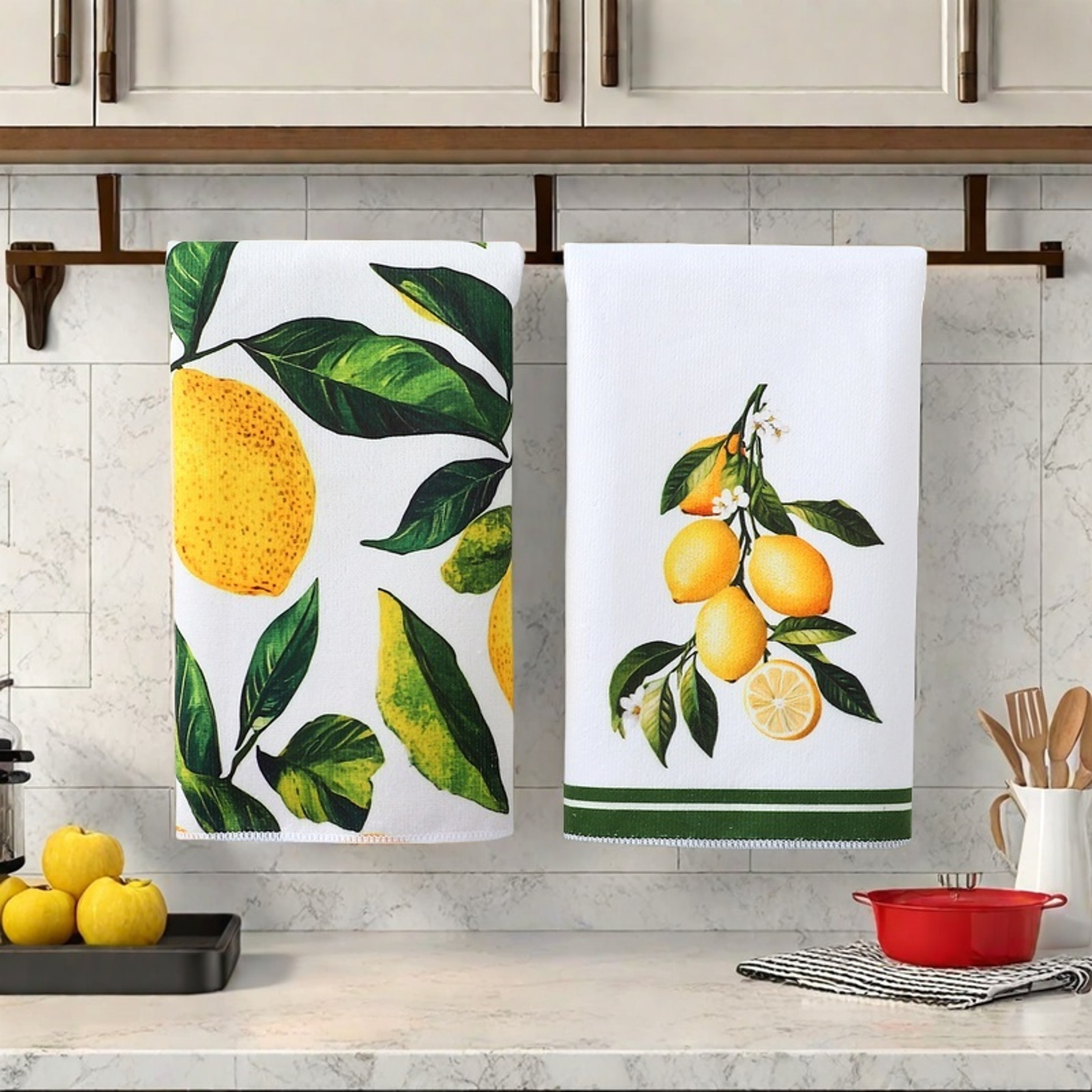 Lemon Kitchen Towel Absorbent Quick Dry Dish Cloth Decorative Tea Towel For Kitchen Cleaning  Decor 4