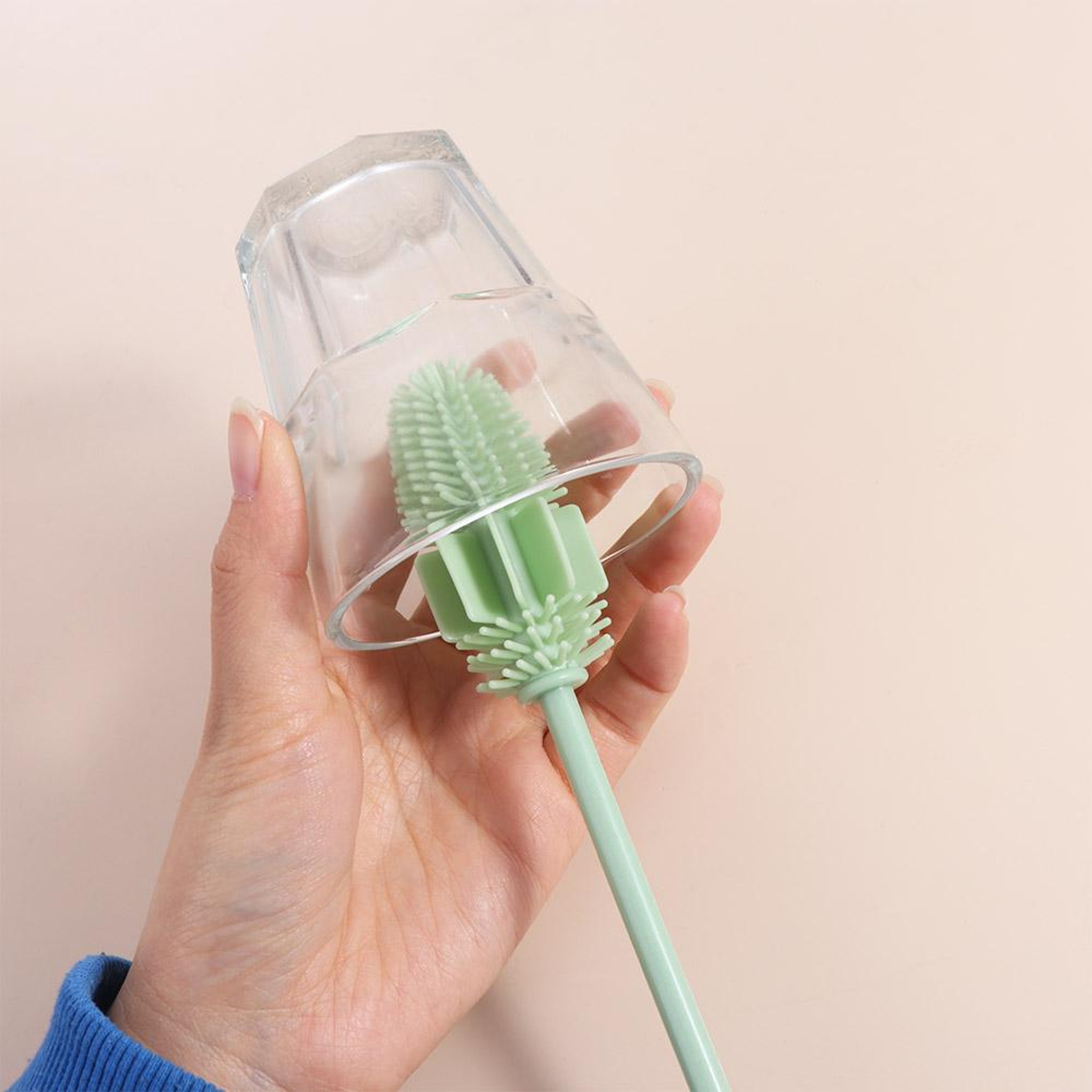 Silicone Bottle Brush with Long Handle for Deep Cleaning Water Bottles & Cups – view 5