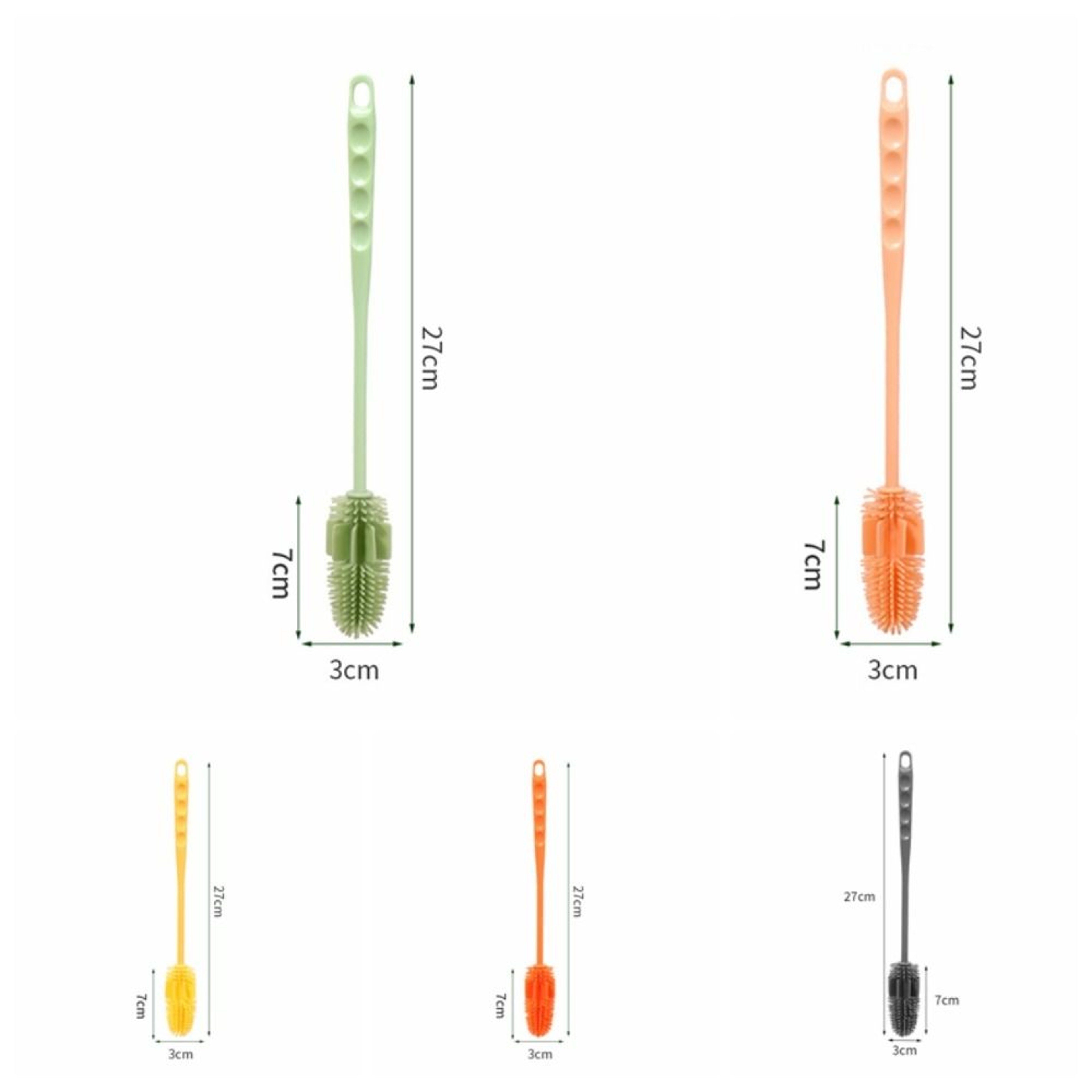 Silicone Bottle Brush with Long Handle for Deep Cleaning Water Bottles & Cups – view 6