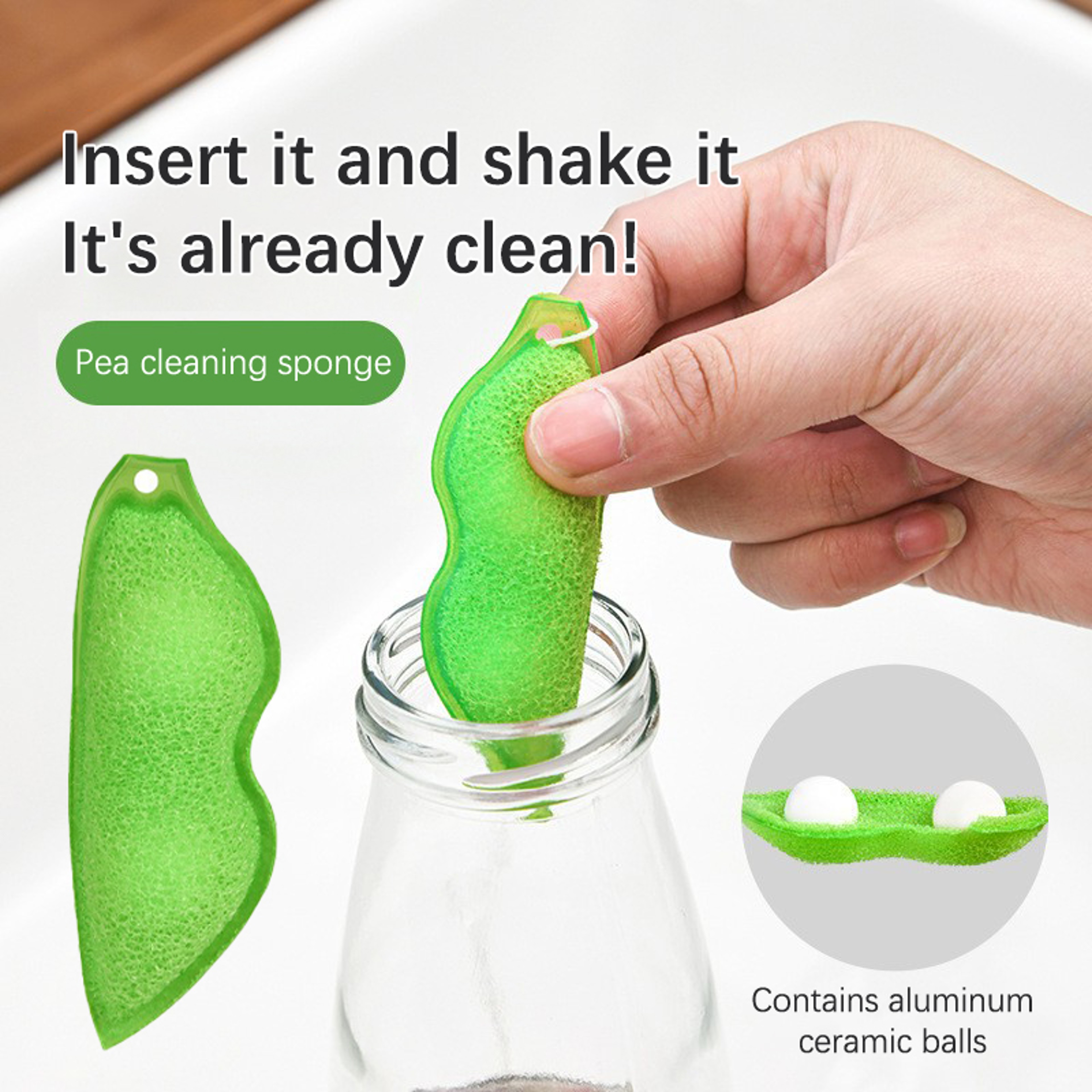 Magic Bean Bottle Cleaning Sponge For Narrow Neck Bottles Reusable Water Bottle Cleaner 1