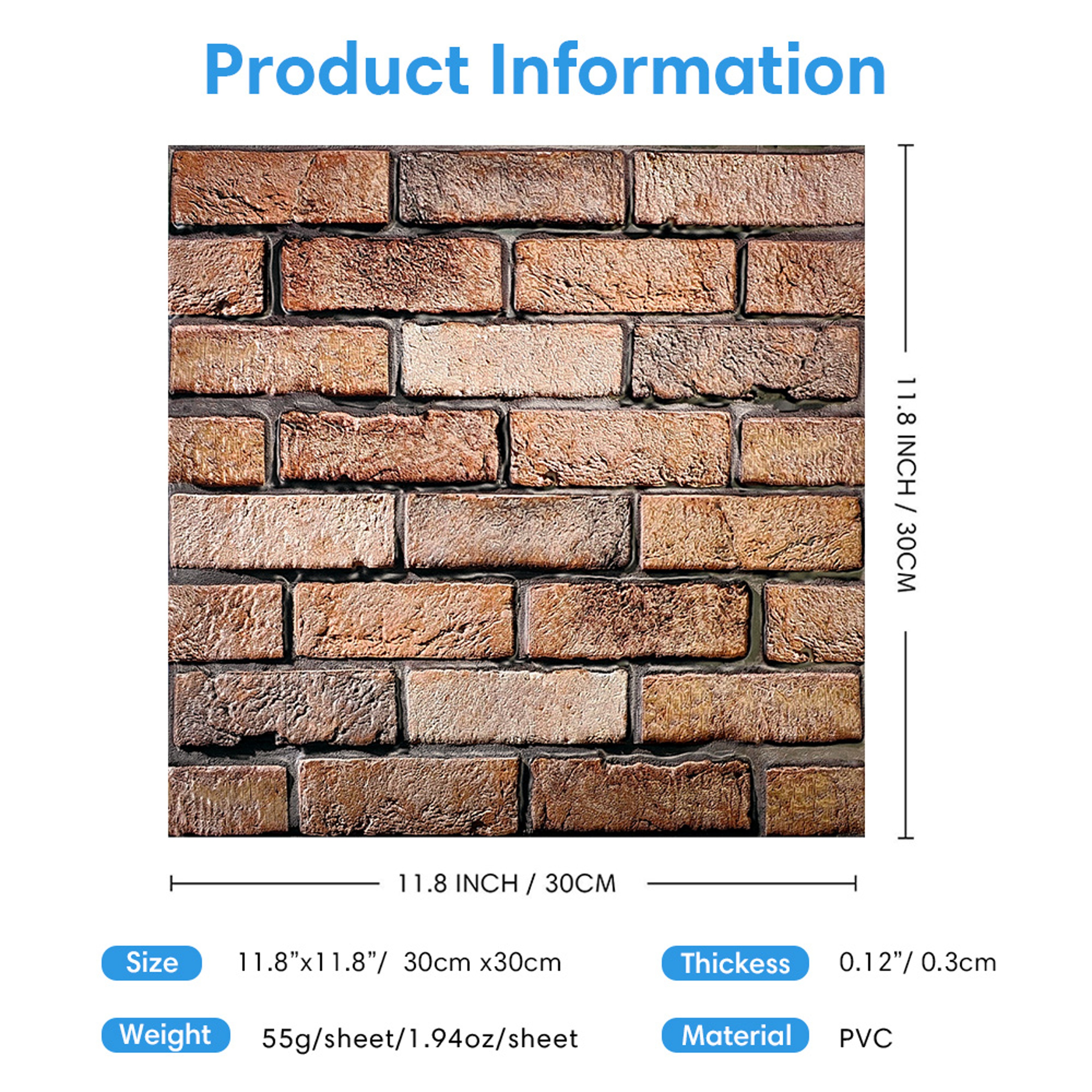 Waterproof Peel and Stick Wall Tiles PVC Self Adhesive Wall Stickers for DIY Home Decor – view 3