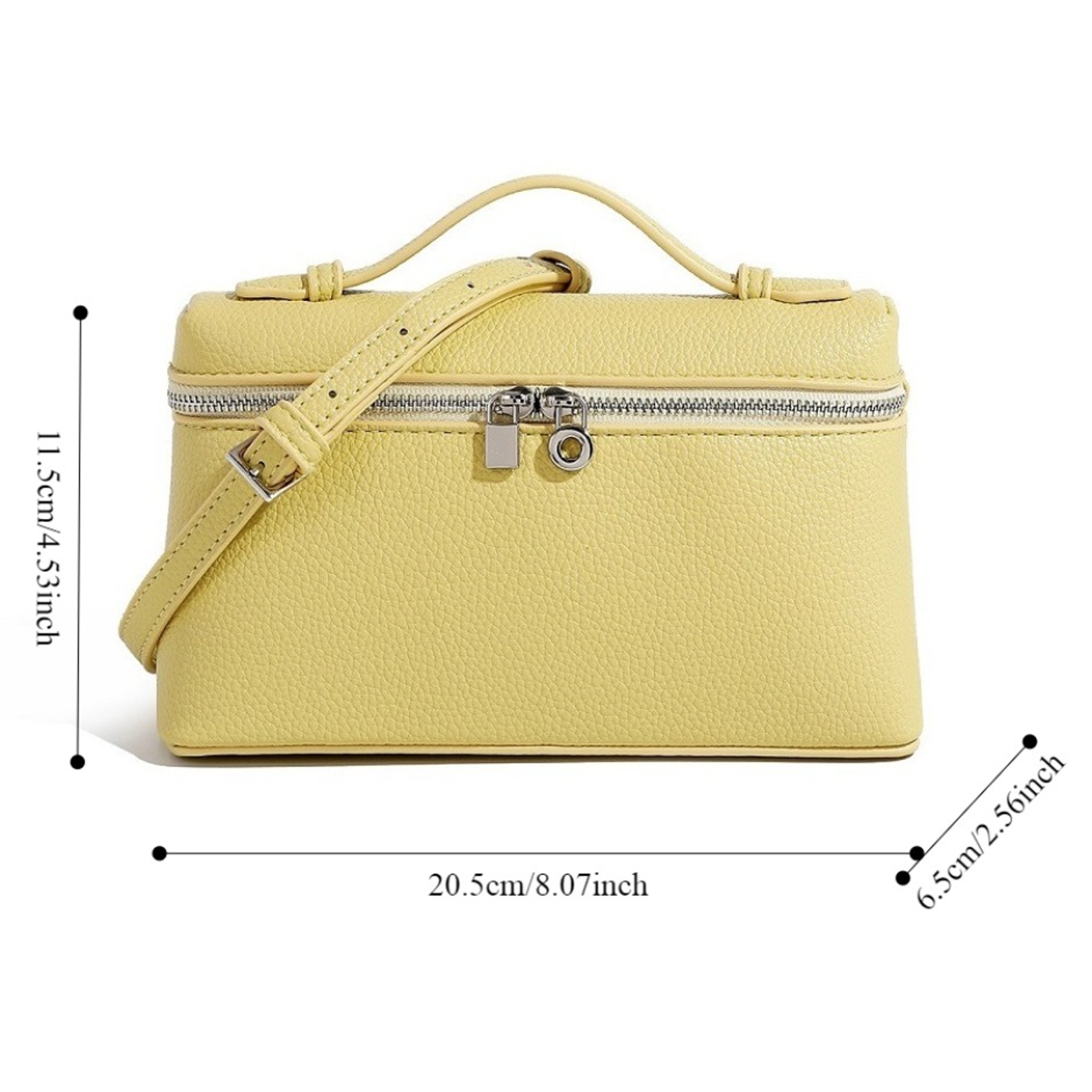 Elegant Lychee Grain Mini Crossbody Bag for Women with Top Handle Shoulder Purse – view 6