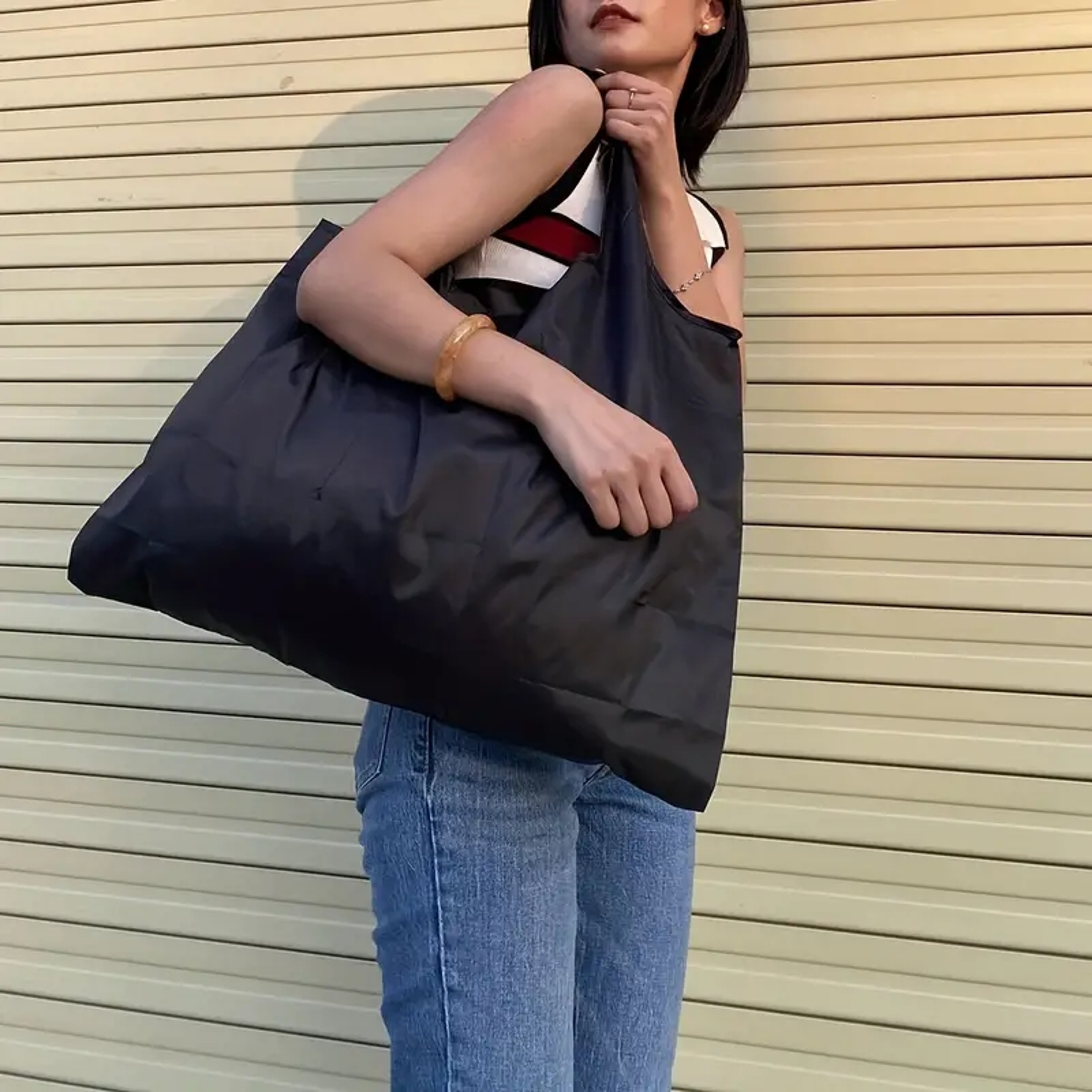 Large Capacity Foldable Shopping Bag Reusable Travel Tote for Grocery, Shopping & Daily Carry – view 3