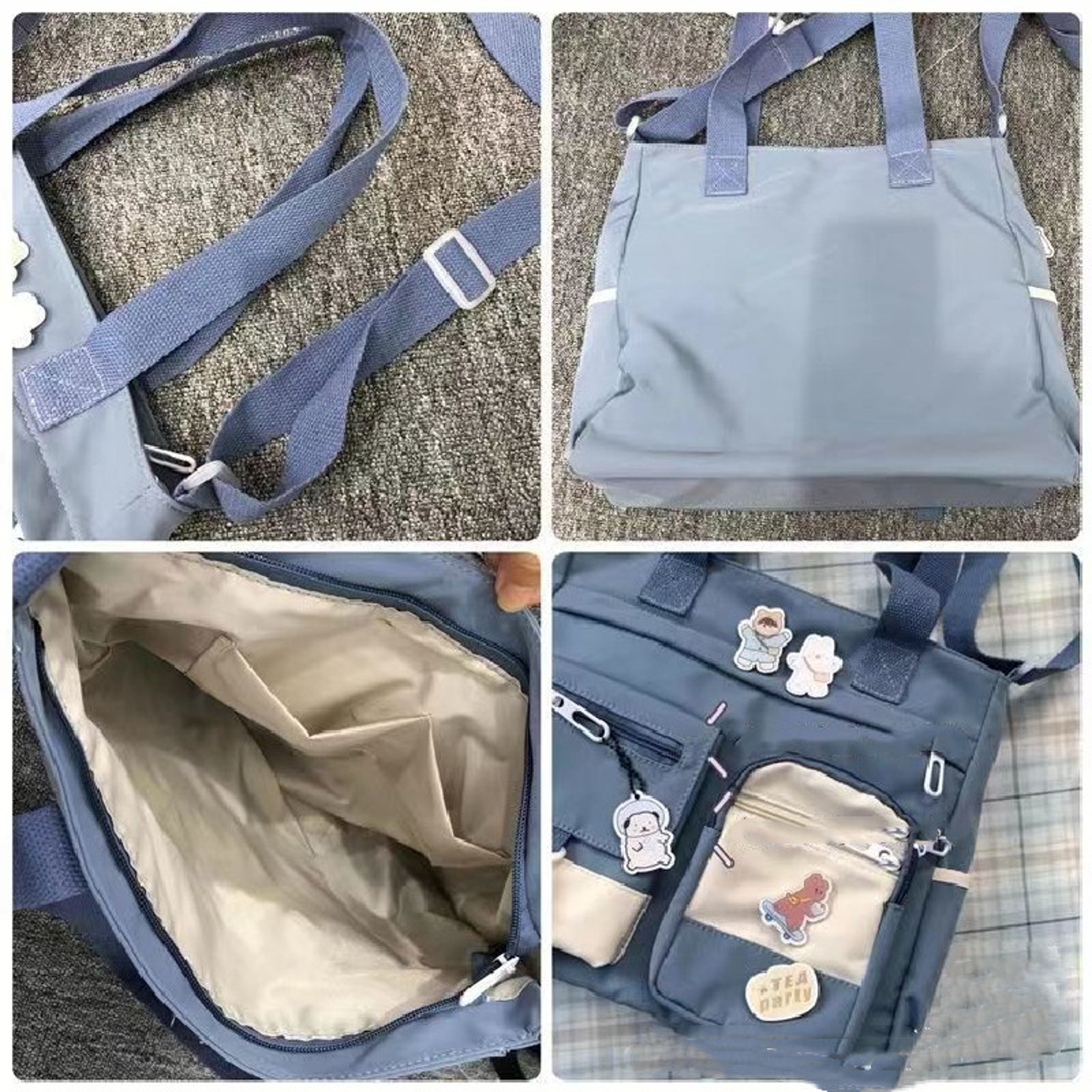 Waterproof Canvas Crossbody Bag For Women Large Capacity Nylon Messenger Tote 1