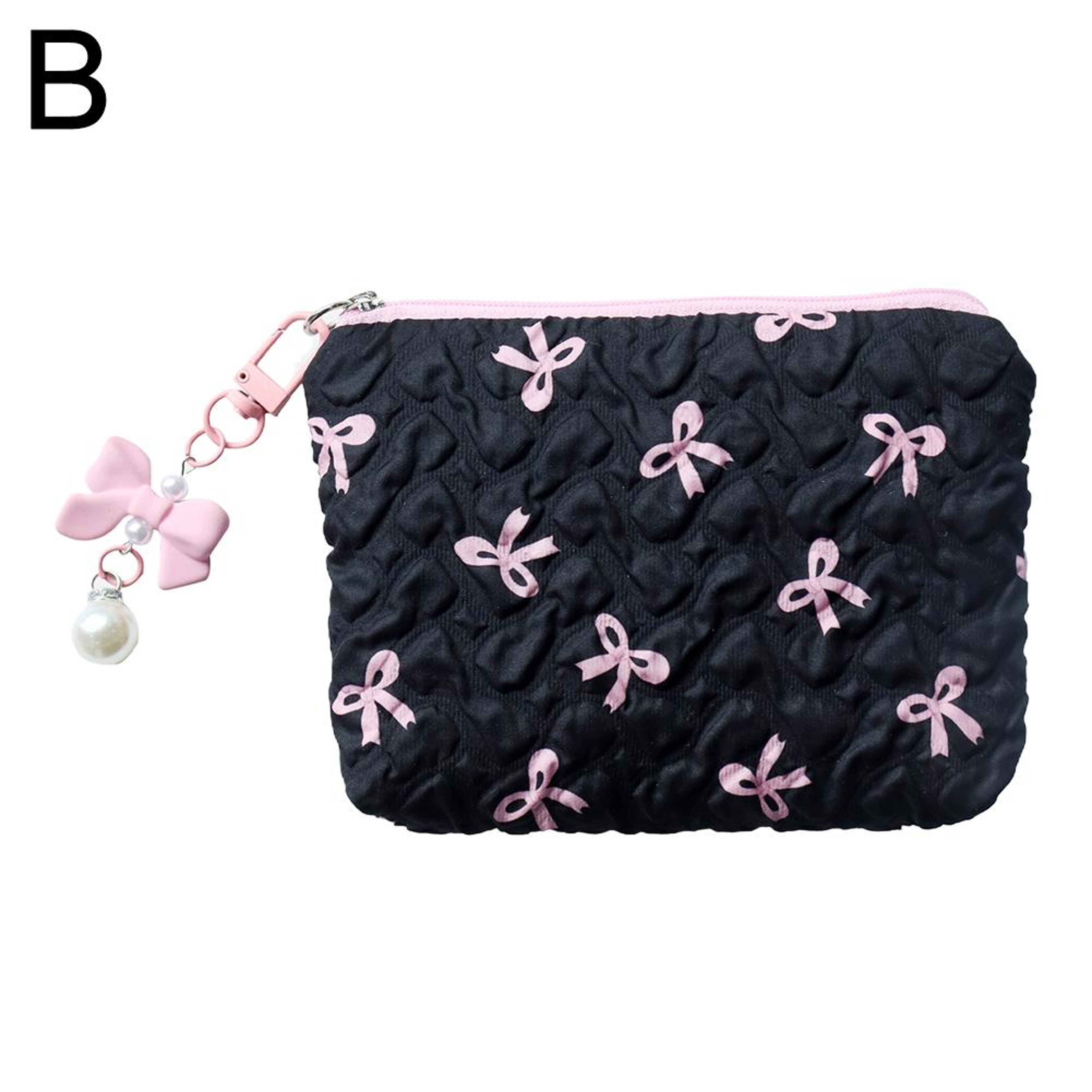 Large Capacity Canvas Makeup Bag With Bow Travel Cosmetic Organizer Pouch For Toiletries  Beauty Es 7
