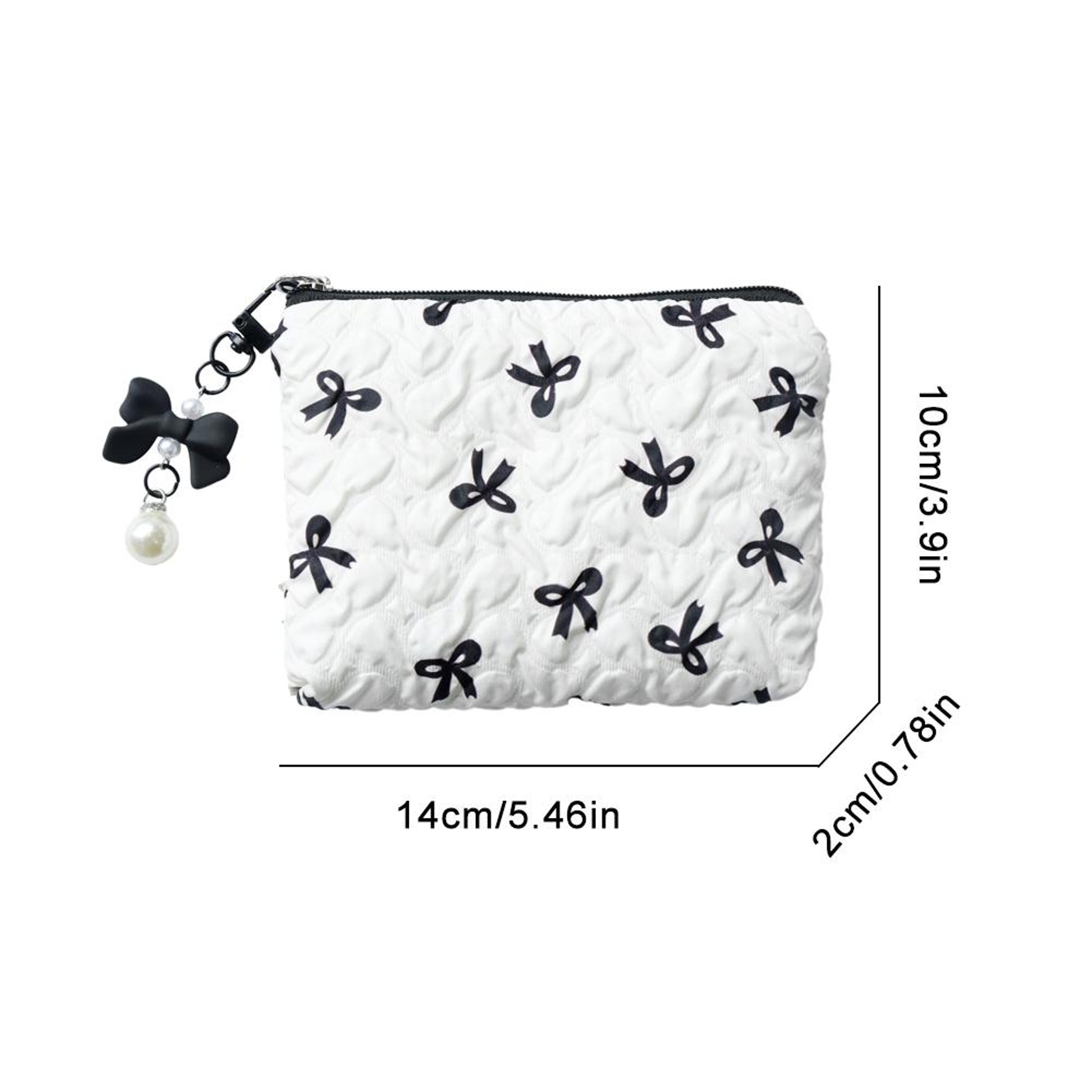 Large Capacity Canvas Makeup Bag With Bow Travel Cosmetic Organizer Pouch For Toiletries  Beauty Es 5