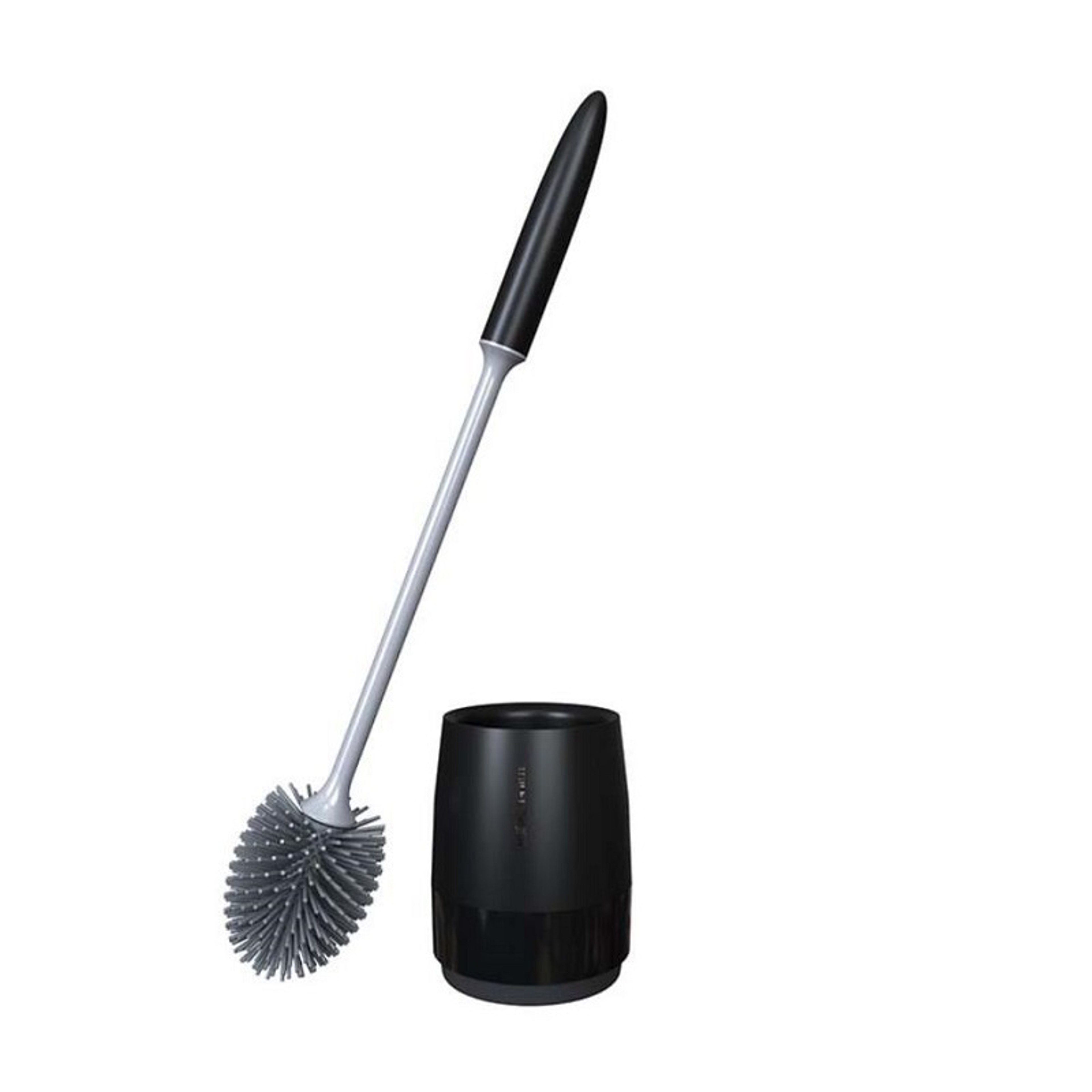 Quick Dry Silicone Toilet Brush with Holder Wall Mounted or Floor Standing Bathroom Cleaner – view 7