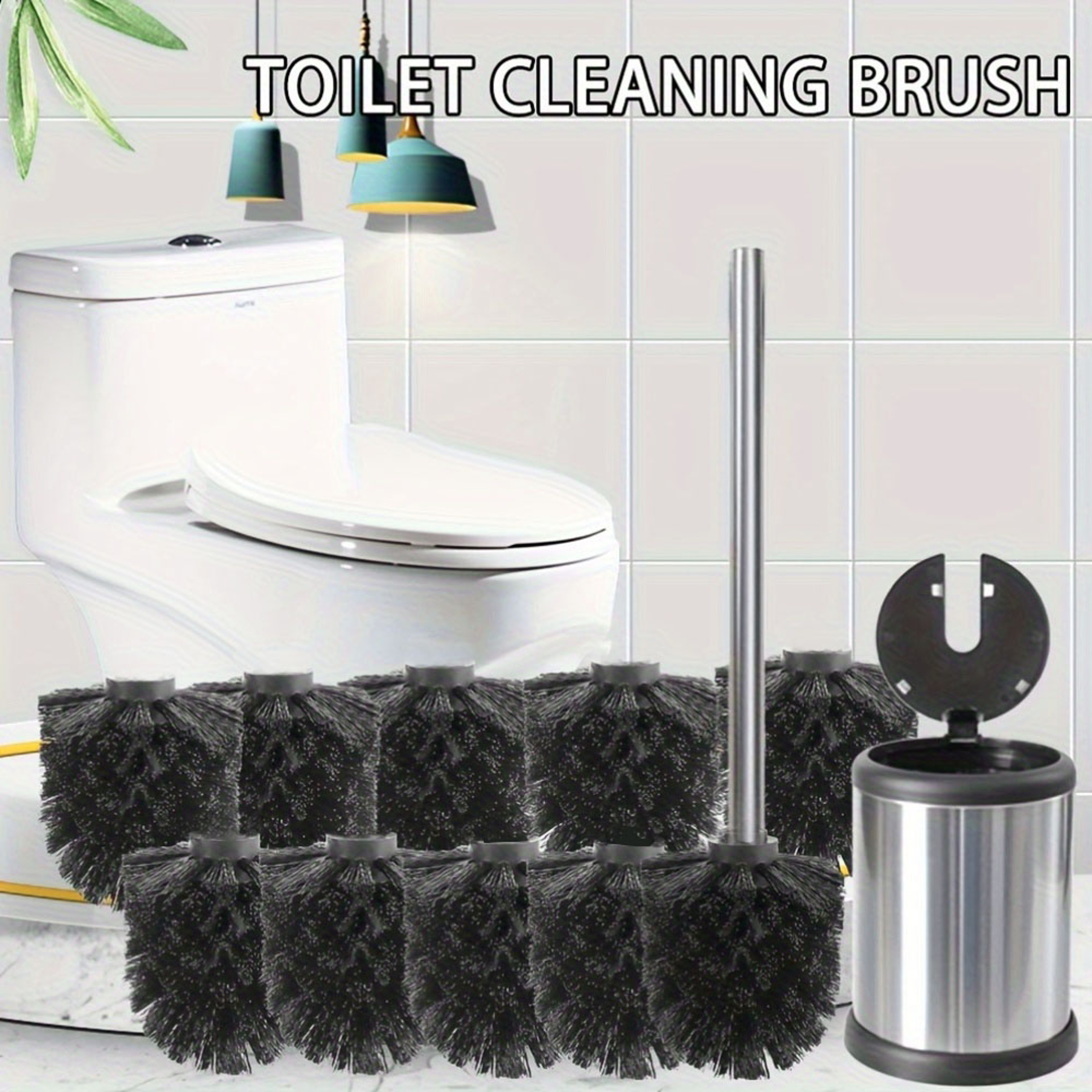 Detachable Toilet Brush With Reusable Brush Head For Deep Bathroom Cleaning 2