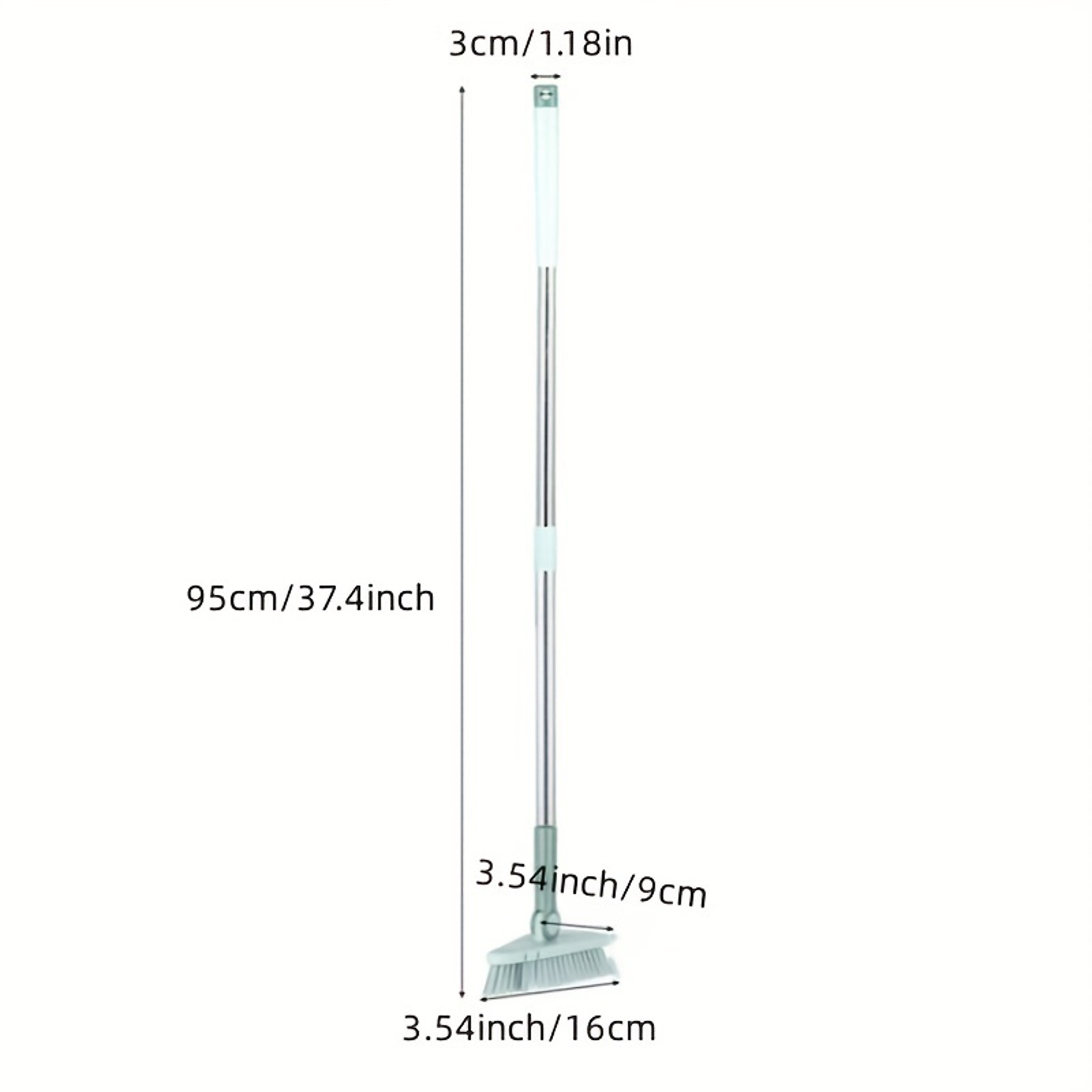 Triangle Floor Brush With Long Handle For Bathroom Kitchen  Tile Gap Cleaning 4