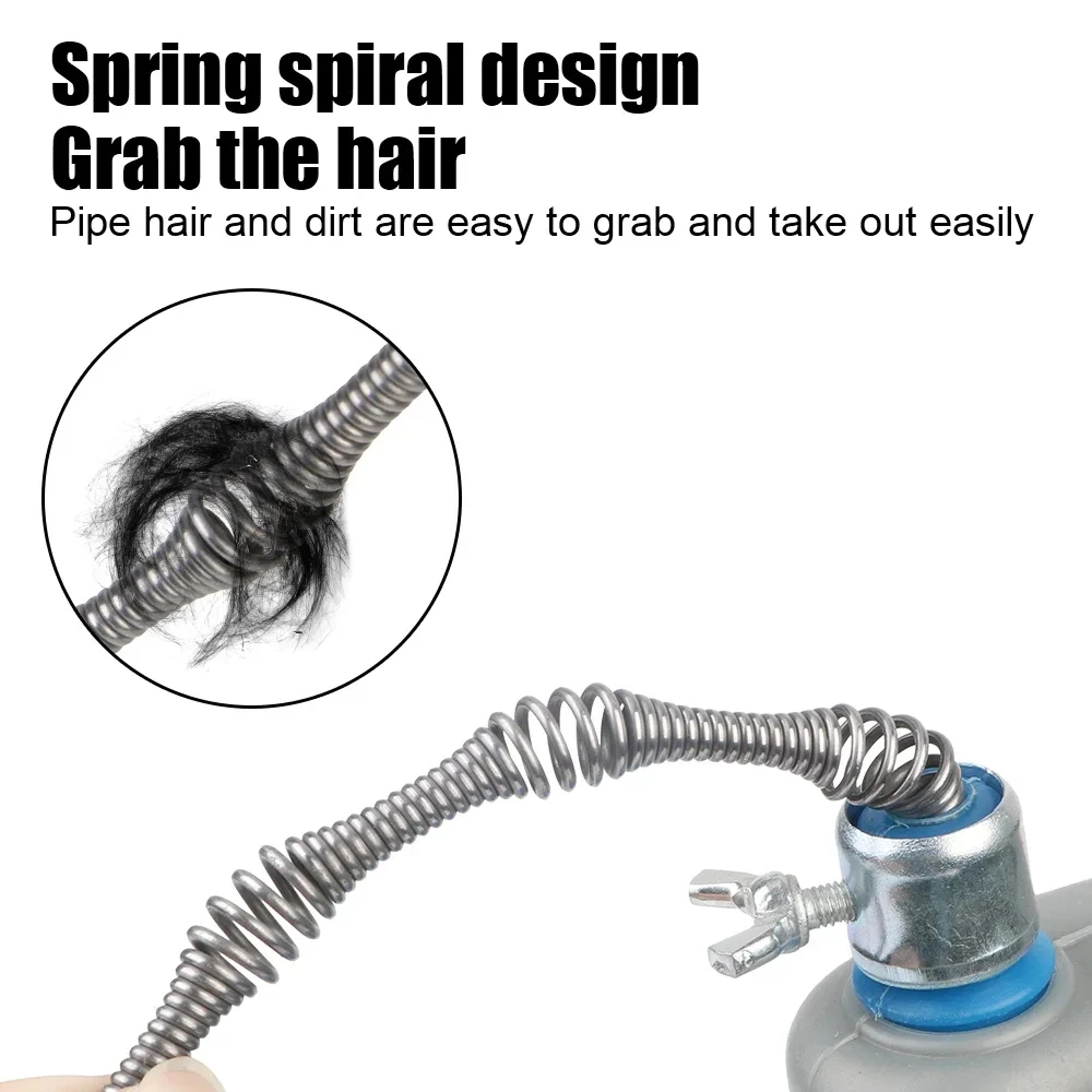 Extendable Drain Snake Pipe Cleaning Tool For Sink Toilet  Shower Drains 2