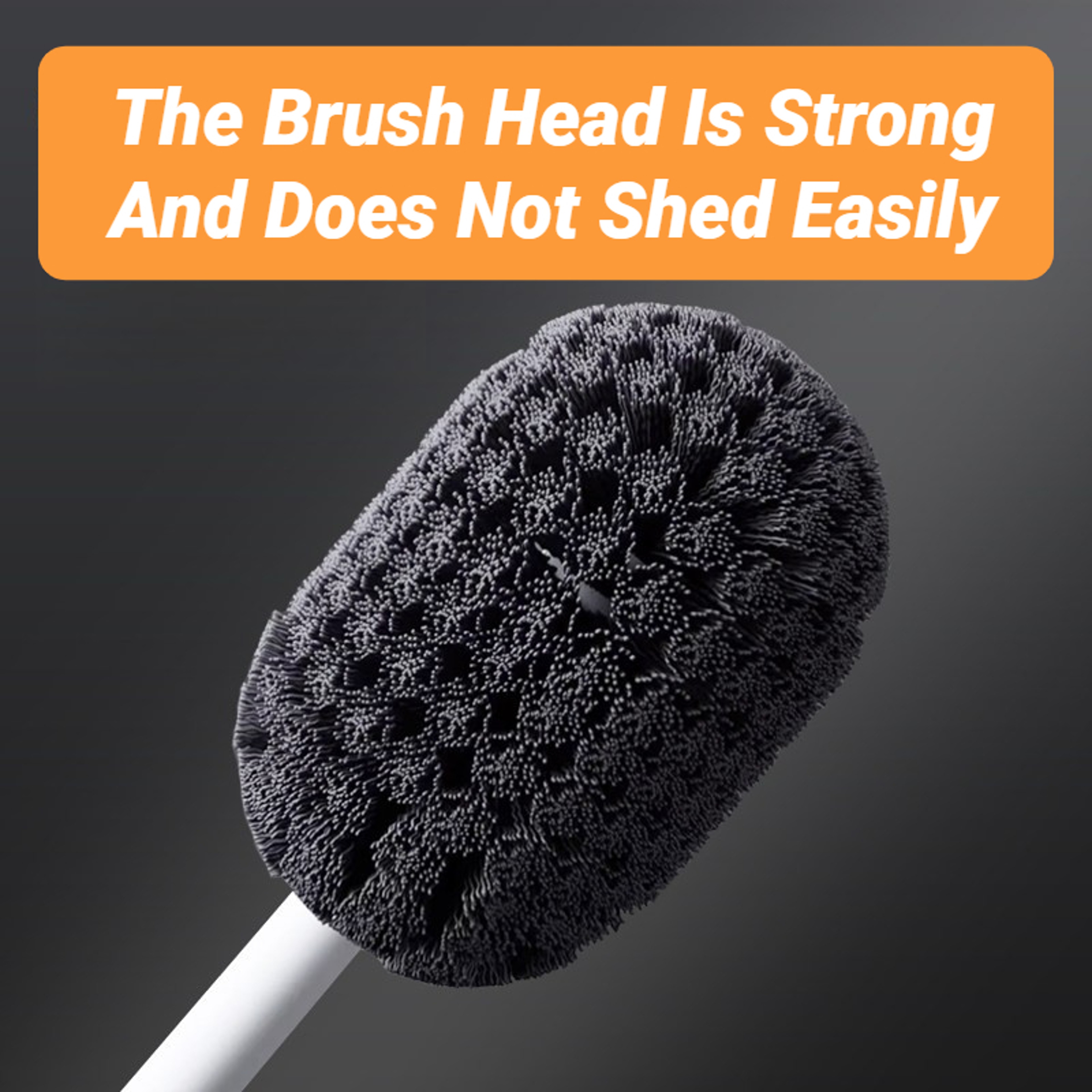Wall Mounted Toilet Brush with Long Handle Durable Bathroom Cleaning Brush – view 5
