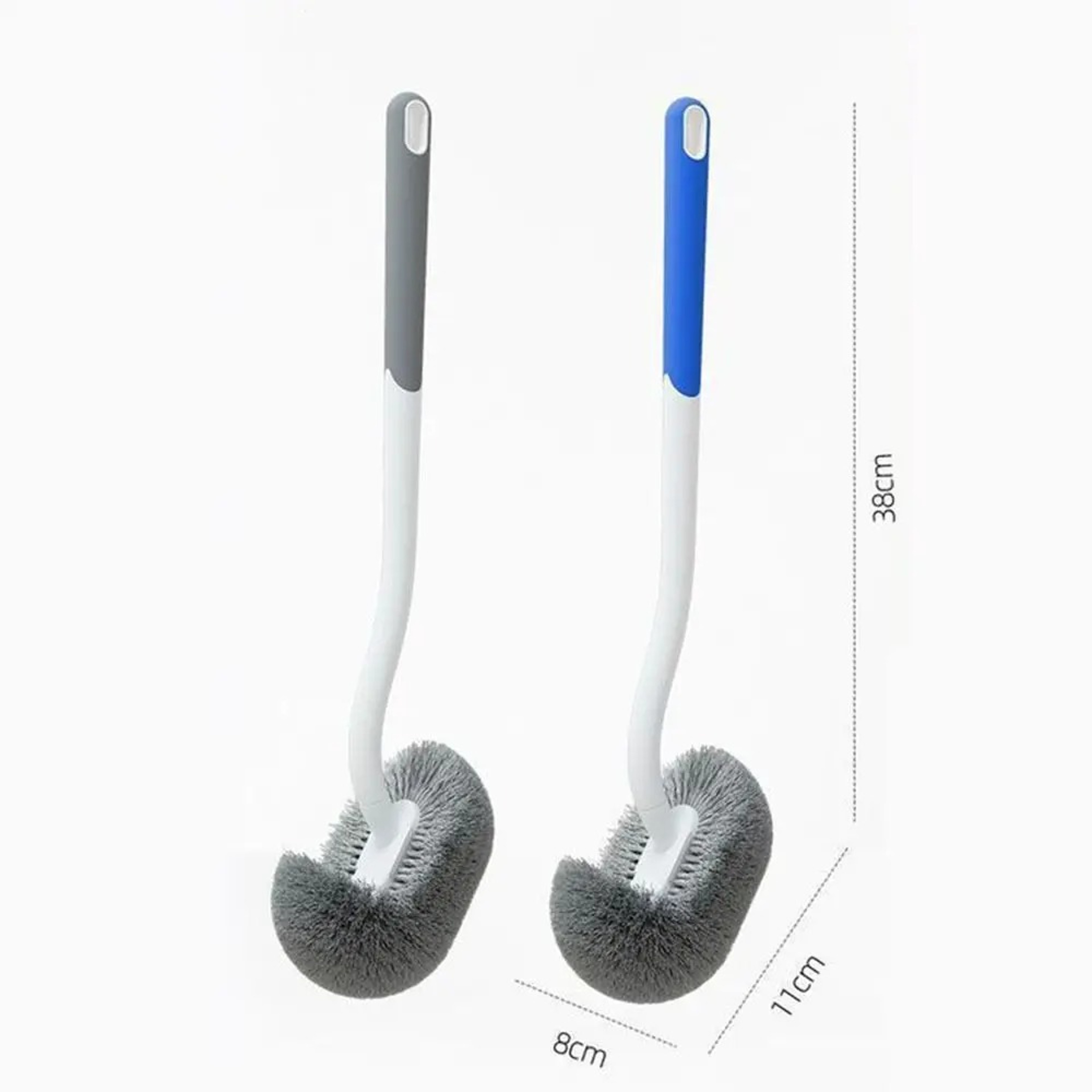 Wall Mounted Toilet Brush with Long Handle S Shape Corner Cleaning Brush – view 6